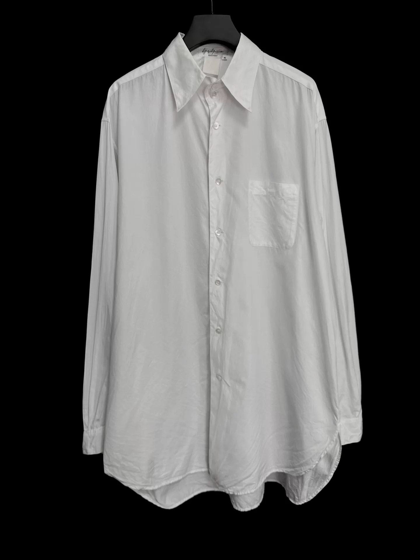Yohji Yamamoto 94AW Pointed Collar White Cotton Shirt