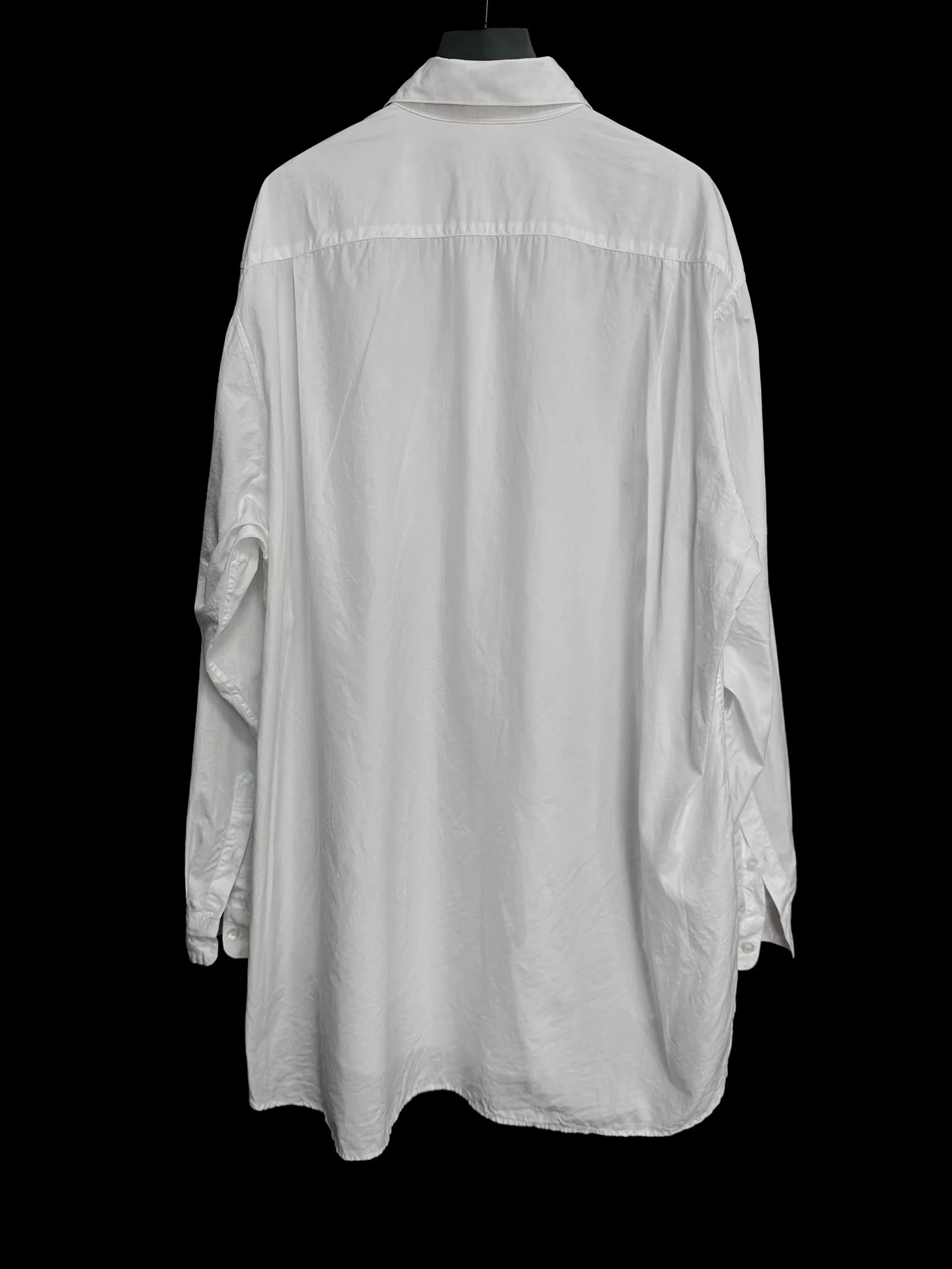 Yohji Yamamoto 94AW Pointed Collar White Cotton Shirt — front