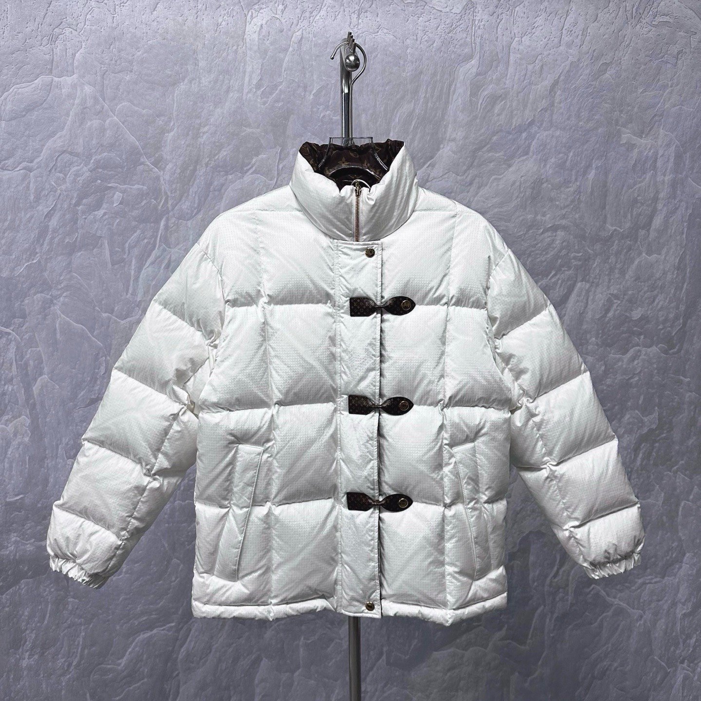 Louis Vuitton SS24 White Puffer Jacket — back