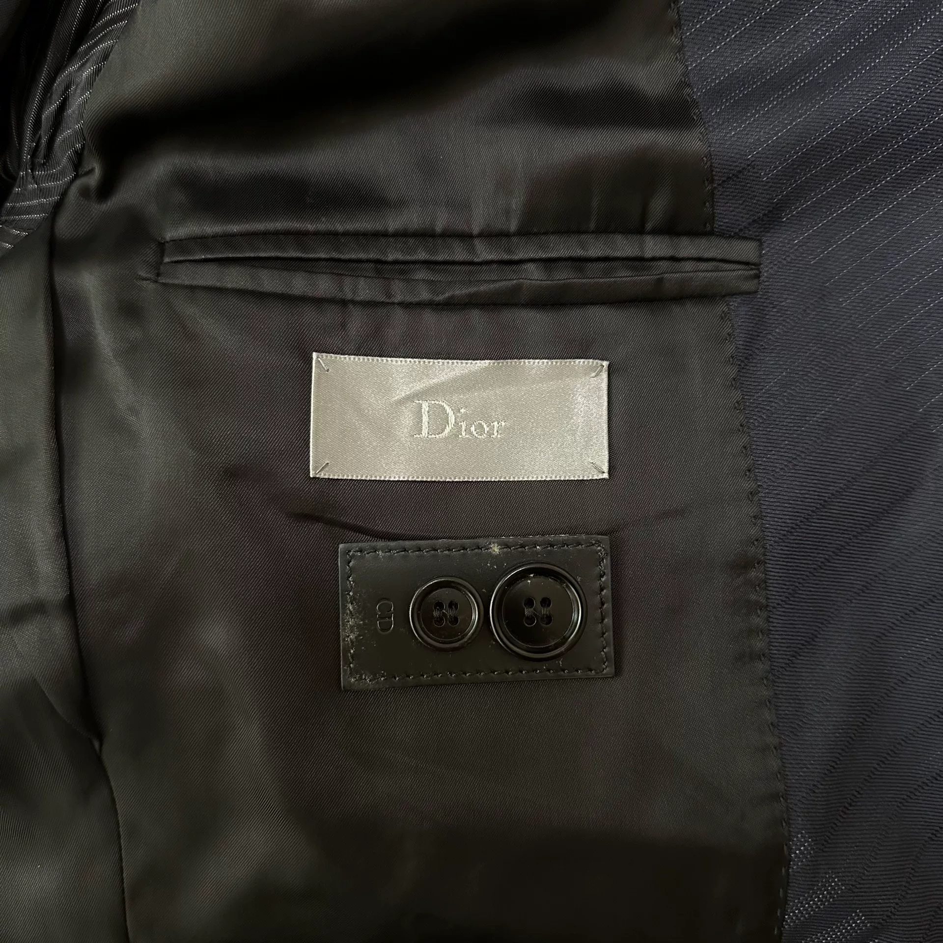 Dior Homme 15SS Striped Wool Suit — label