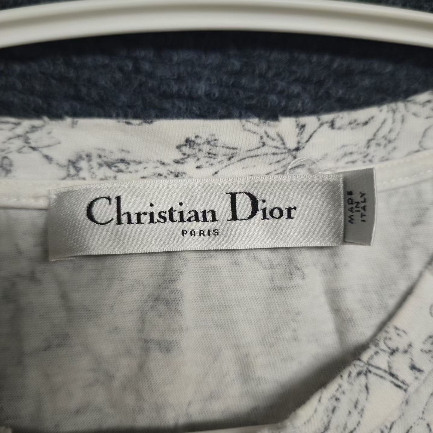 Dior Floral Logo Butterfly Short-Sleeve Top — back