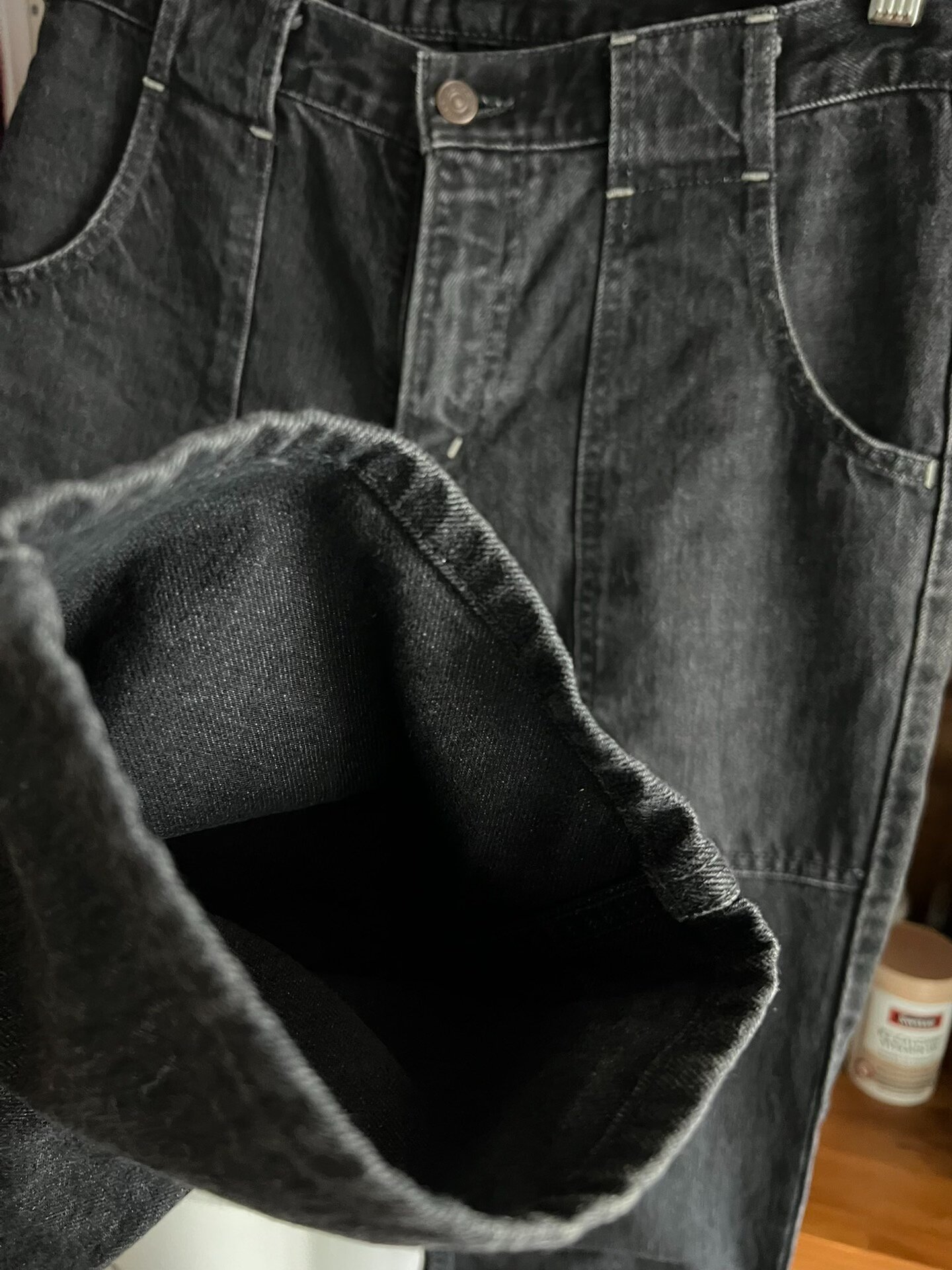 Freewheelers Black Out-of-Print Denim Jeans — back