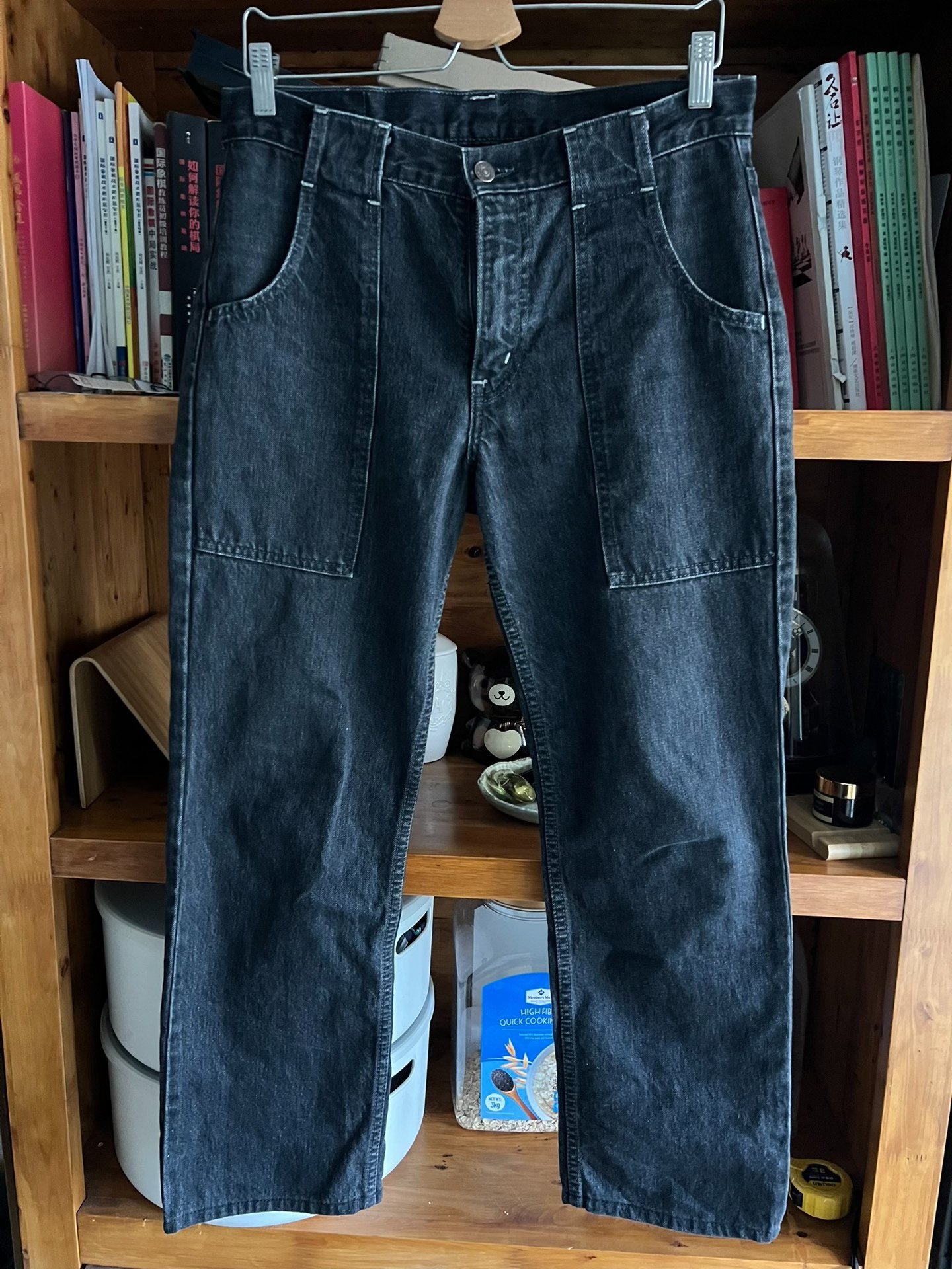 Freewheelers Black Out-of-Print Denim Jeans