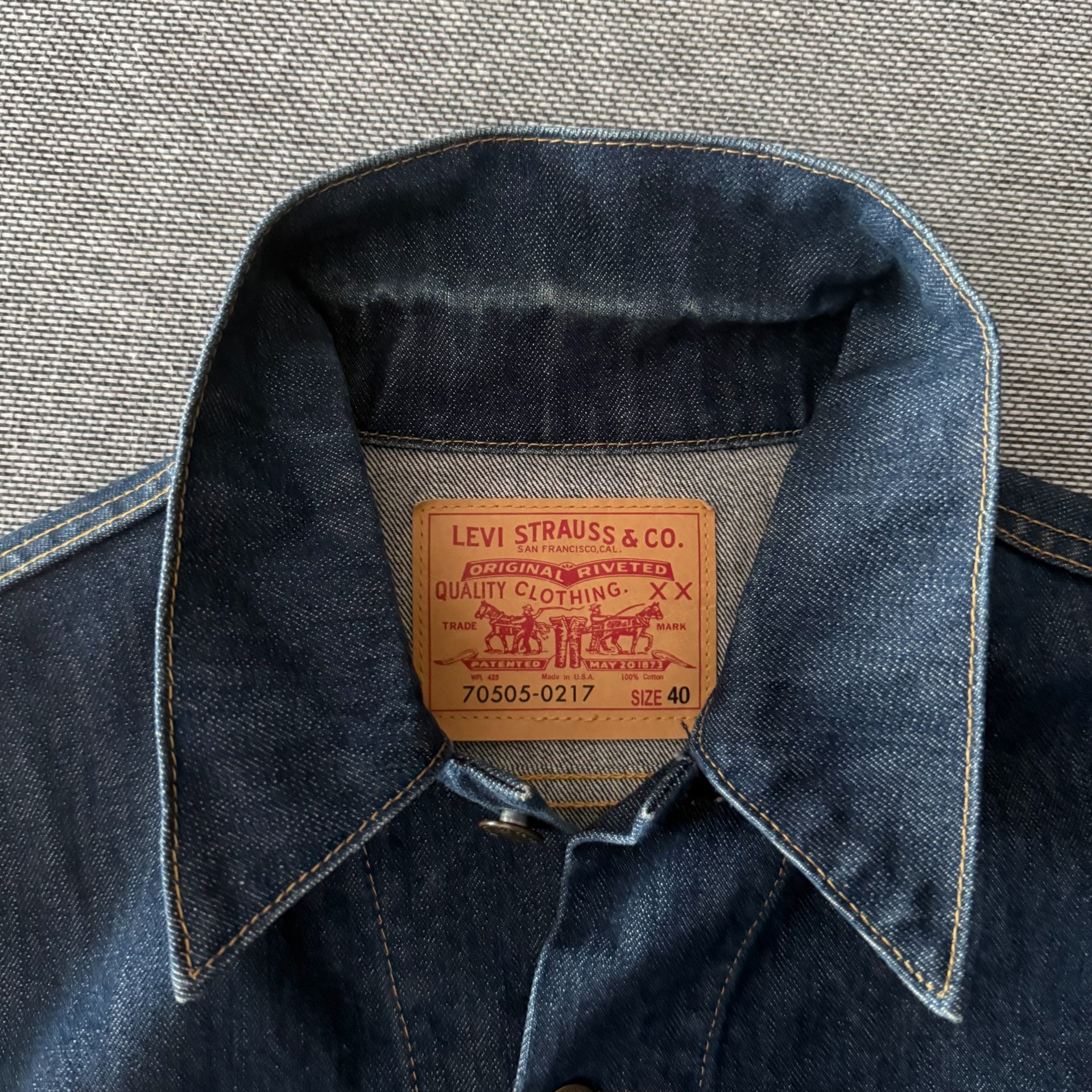 Levi's LVC70505 Raw Denim Jacket — detail