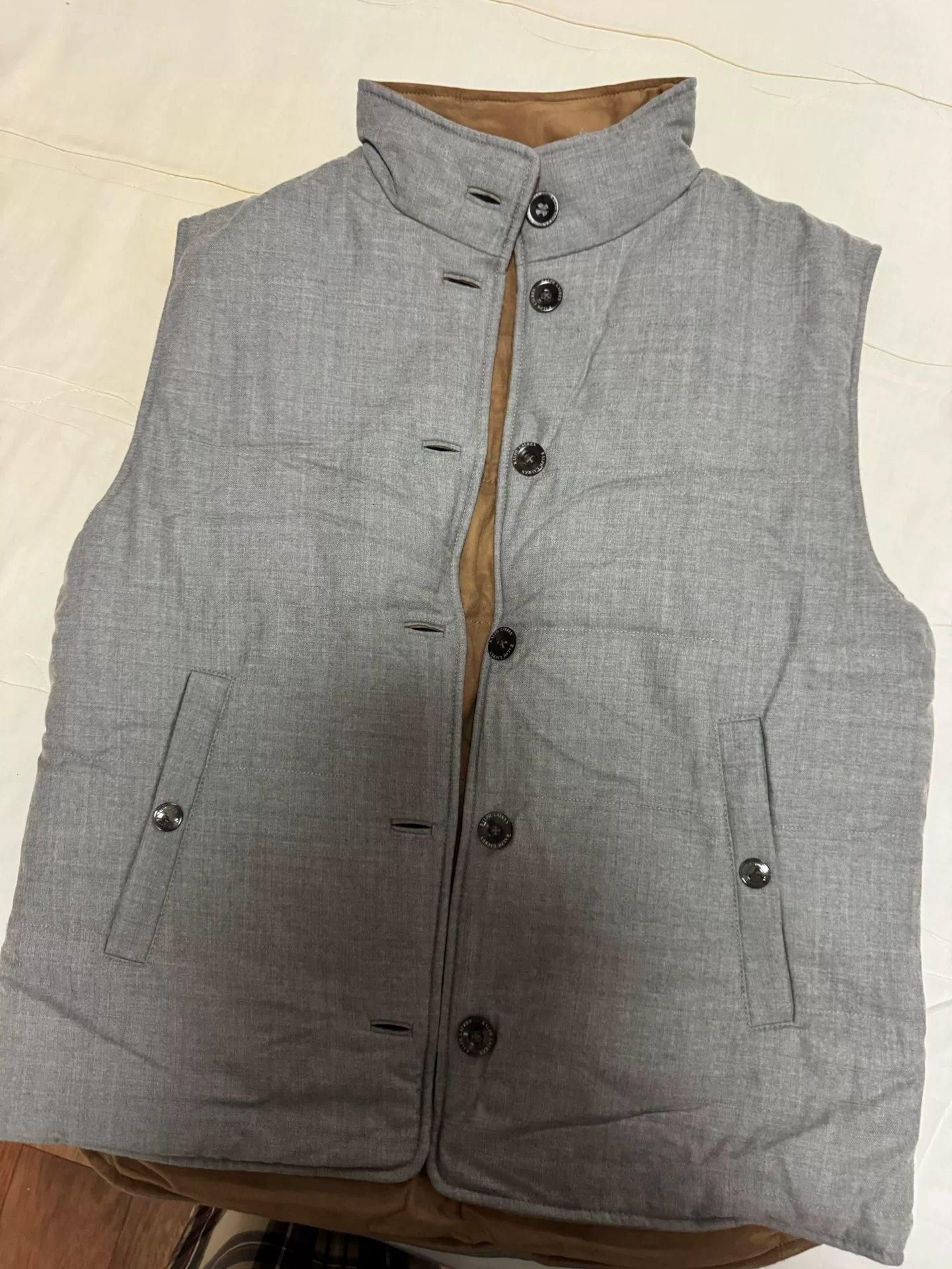 Ralph Lauren Purple Label Mardell Reversible Down Vest — front