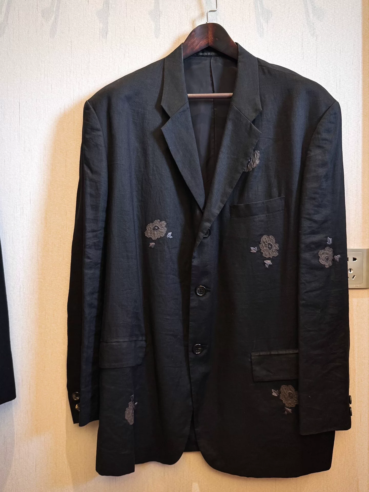 Yohji Yamamoto 98ss Flower Embroidery Linen Blazer