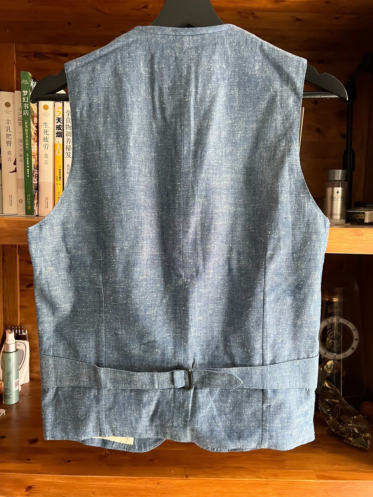 Orgueil Indigo Dyed Vintage Denim Vest — label