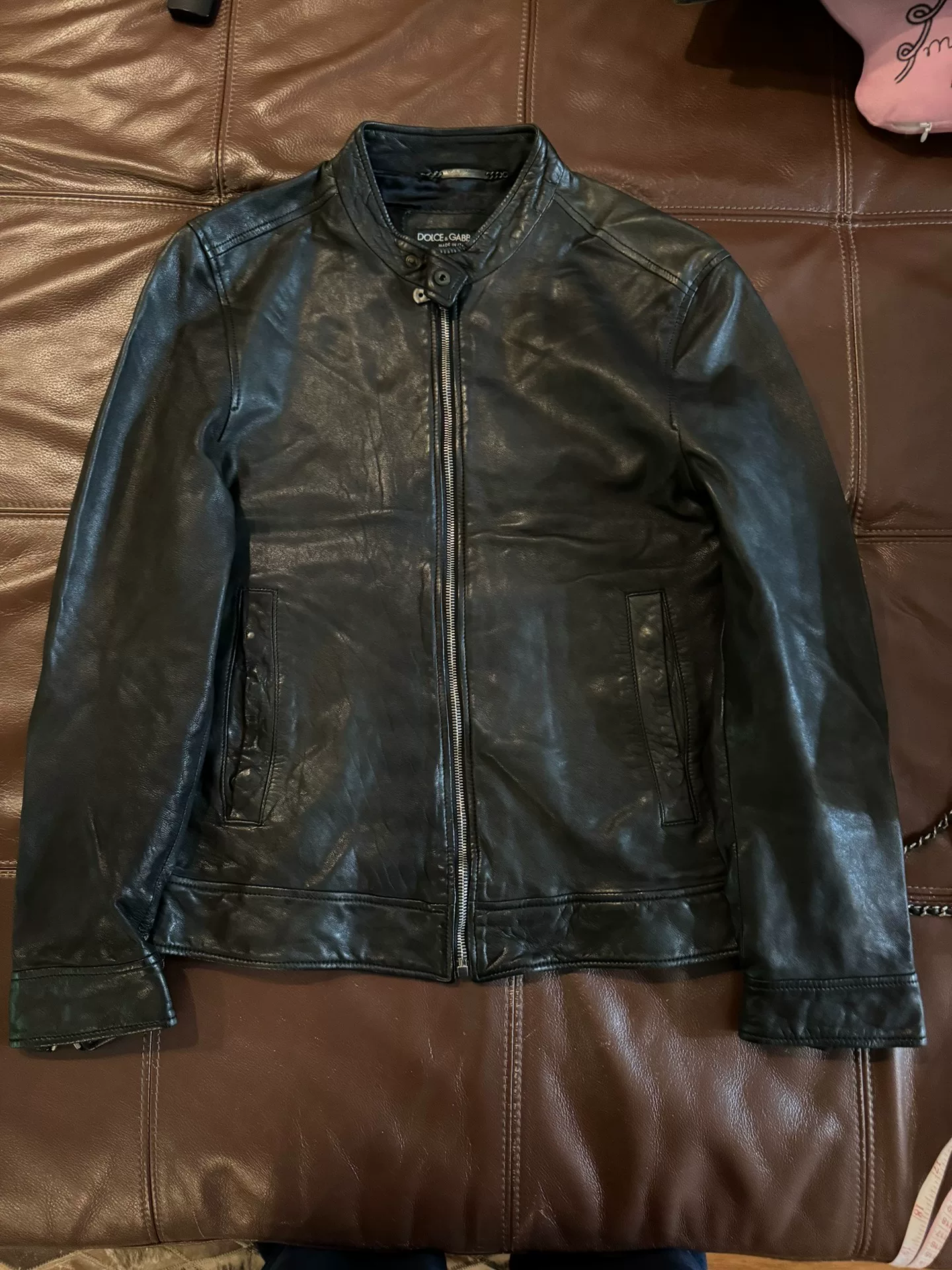 Dolce&Gabbana Lambskin Biker Jacket Runway