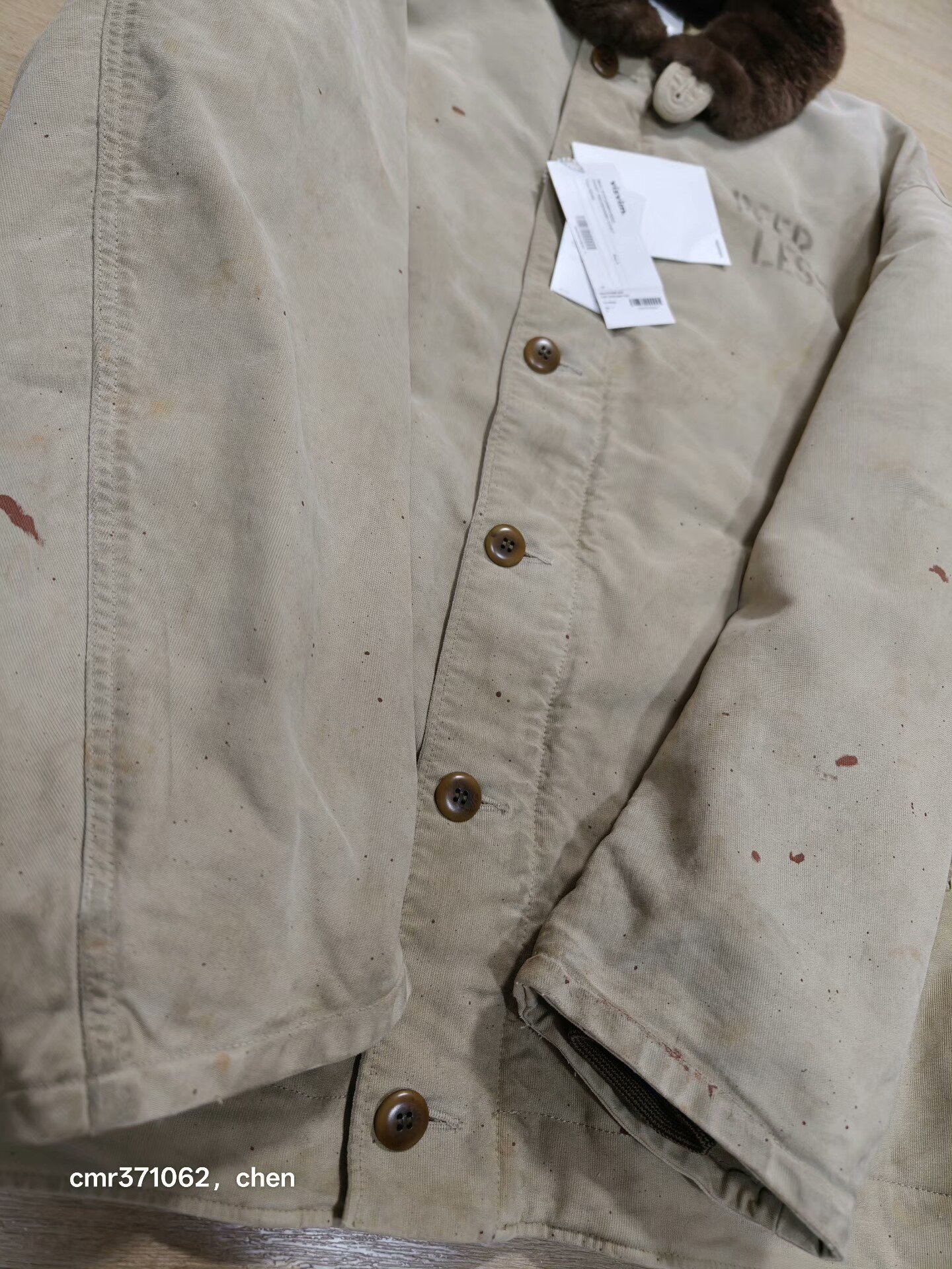 VISVIM 21AW CHIEF DECKHAND COAT — label
