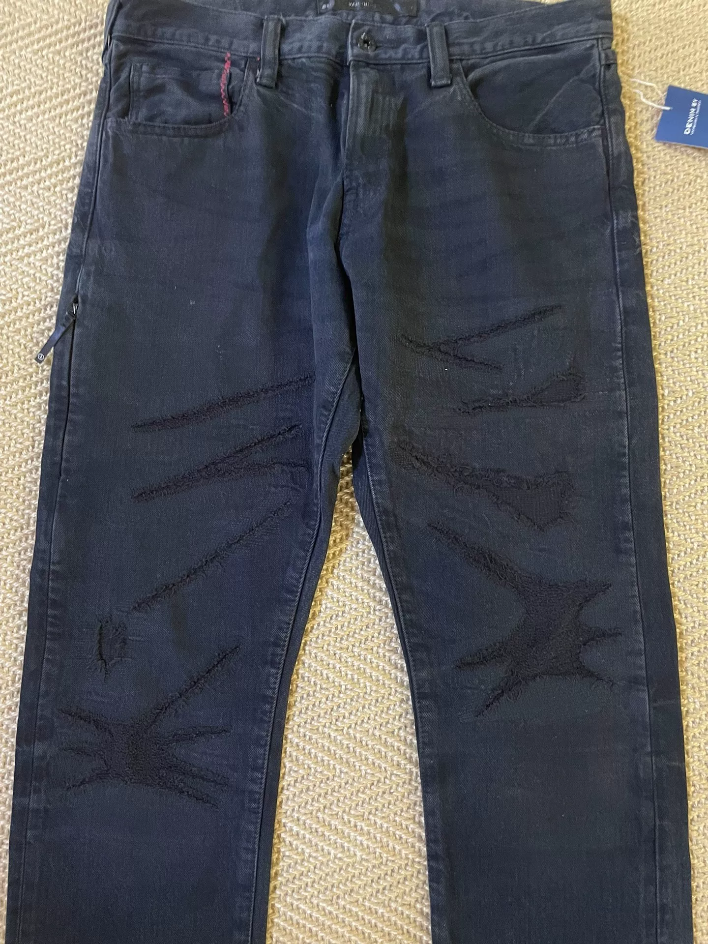 Vanquish & Fragment Distressed Denim Pants — detail