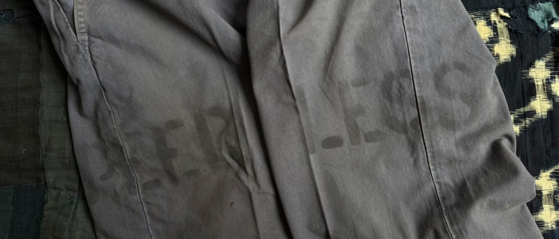 VISVIM 21AW CHINO PANTS DMGD — label