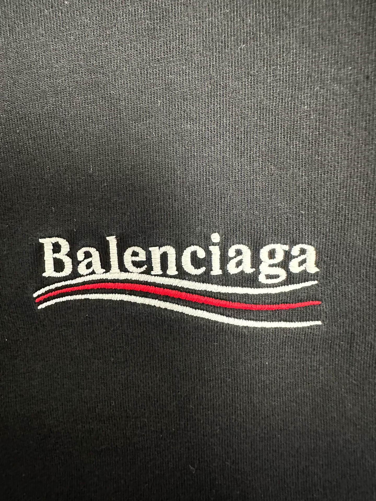 Balenciaga Logo Crewneck Slim Short-Sleeve T-Shirt — detail