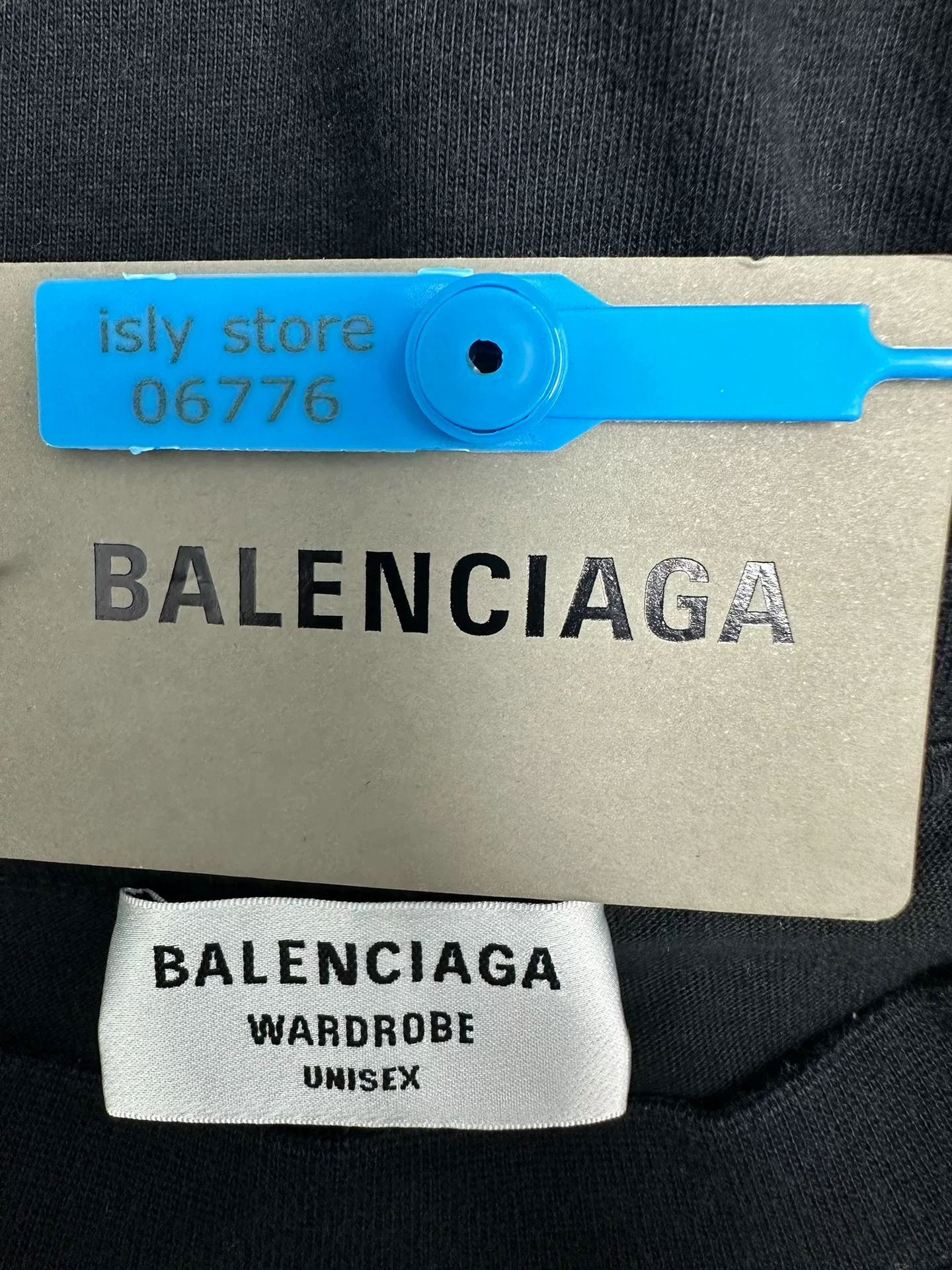 Balenciaga Logo Crewneck Slim Short-Sleeve T-Shirt — back