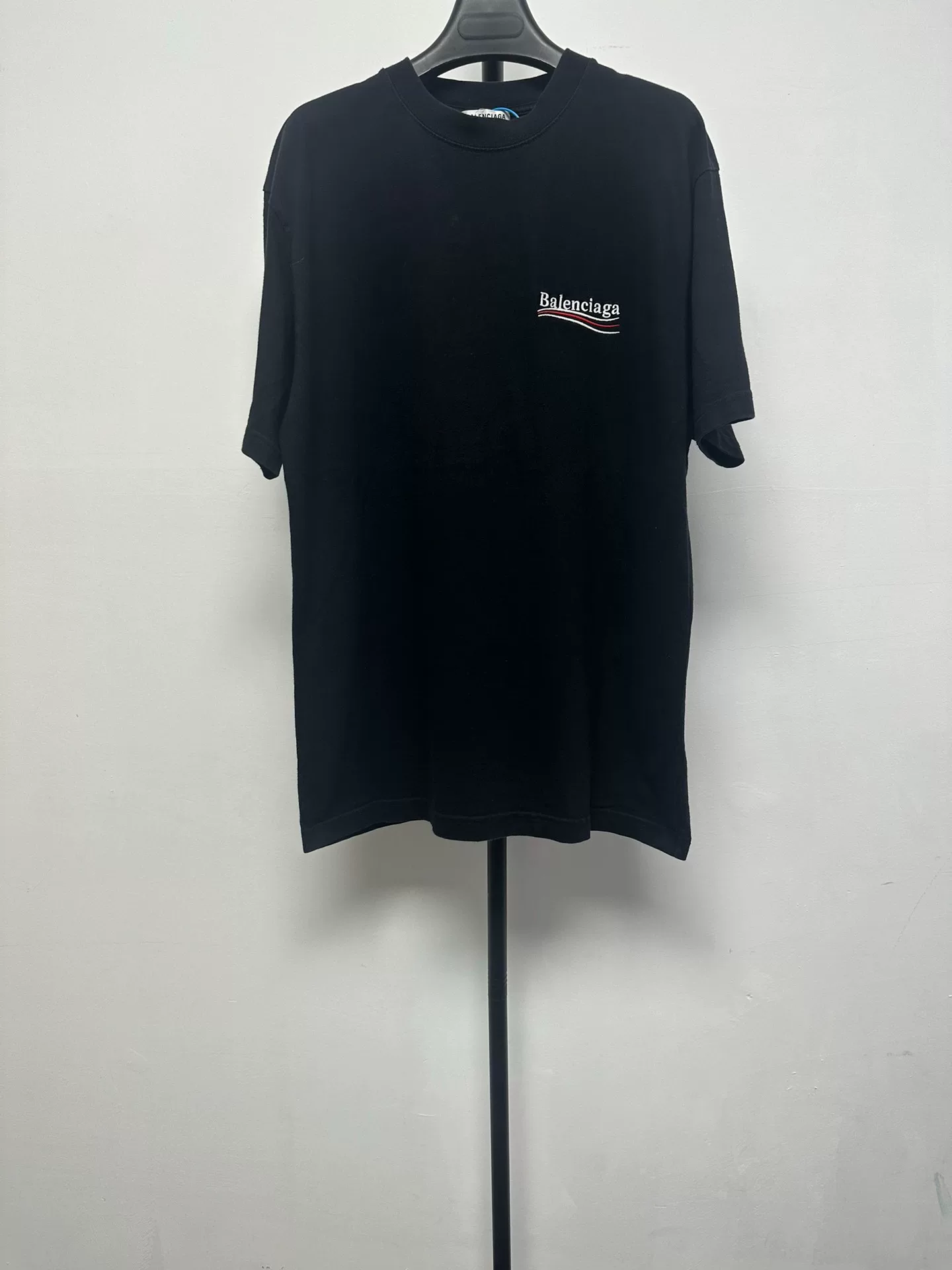 Balenciaga Logo Crewneck Slim Short-Sleeve T-Shirt