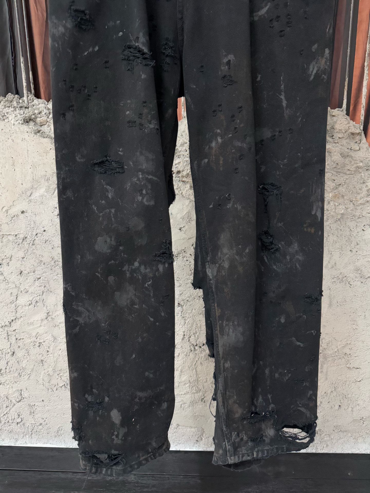 Balenciaga Runway Distressed Ripped Jeans — back