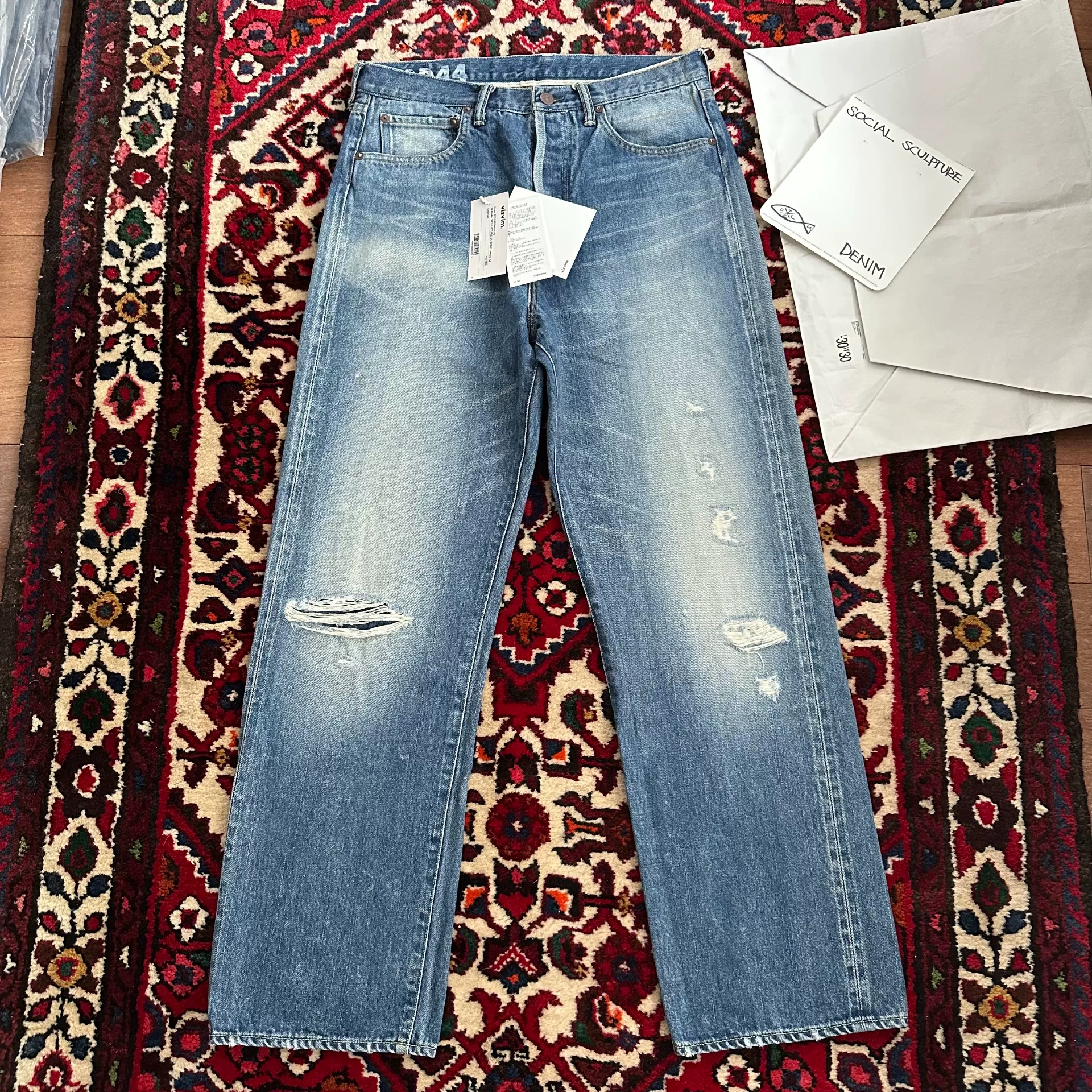 VISVIM 25AW Wide-Leg Blue Jeans