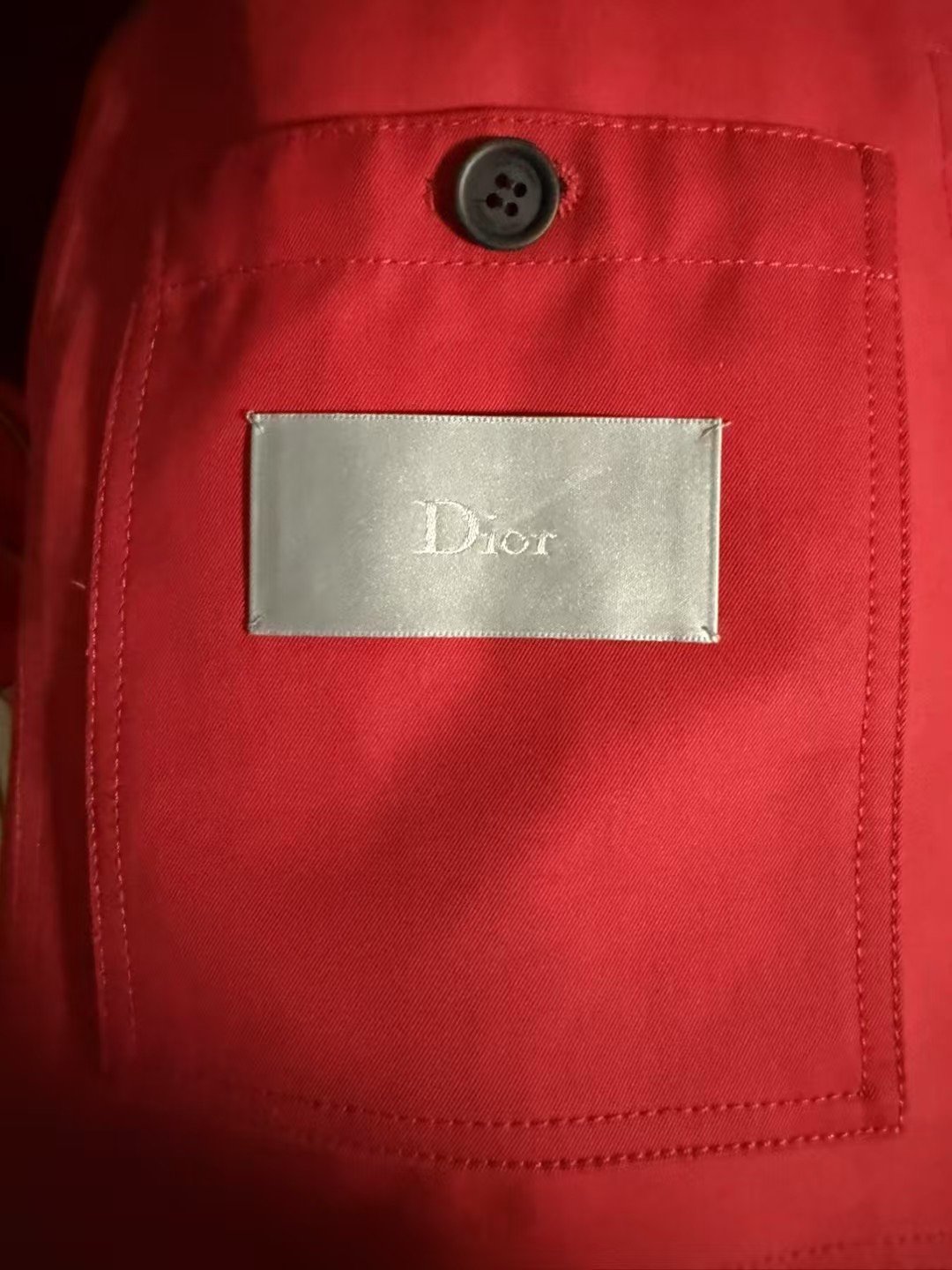 Dior Red Trench Coat Size 44 — back