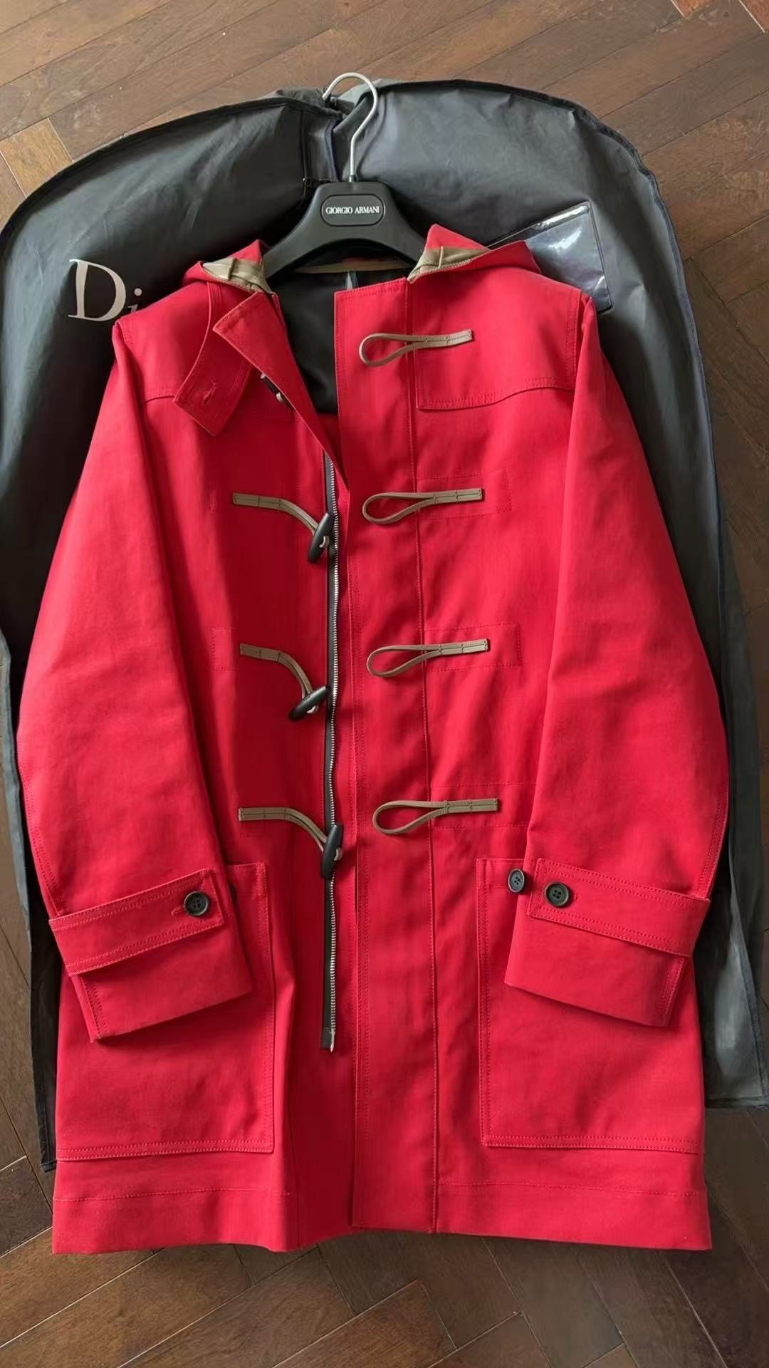 Dior Red Trench Coat Size 44