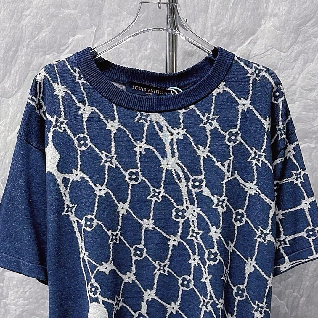 Louis Vuitton FW24 Fishnet Knit Short-Sleeve — front