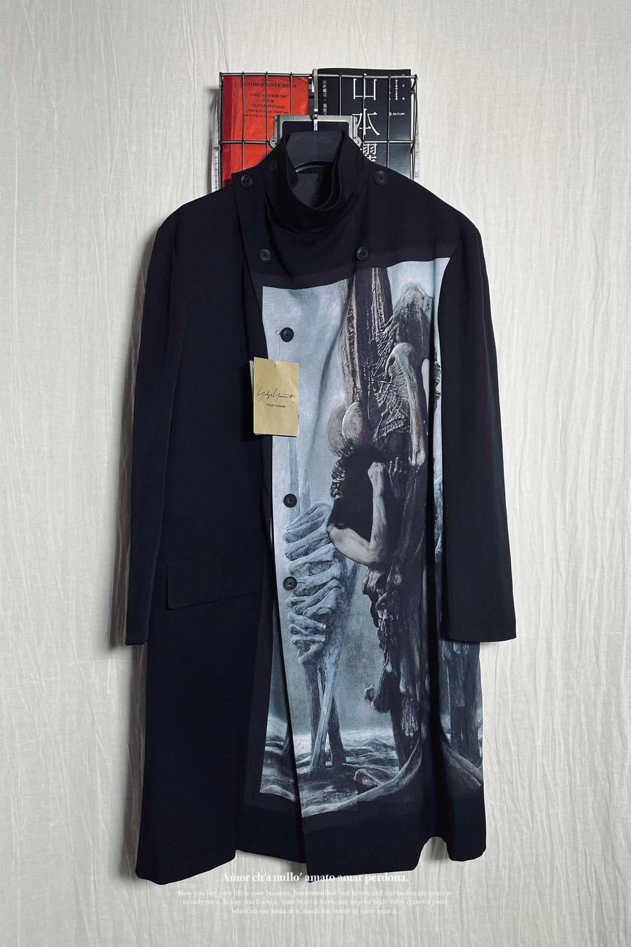 Yohji Yamamoto 22AW Beksinski Art Coat — front