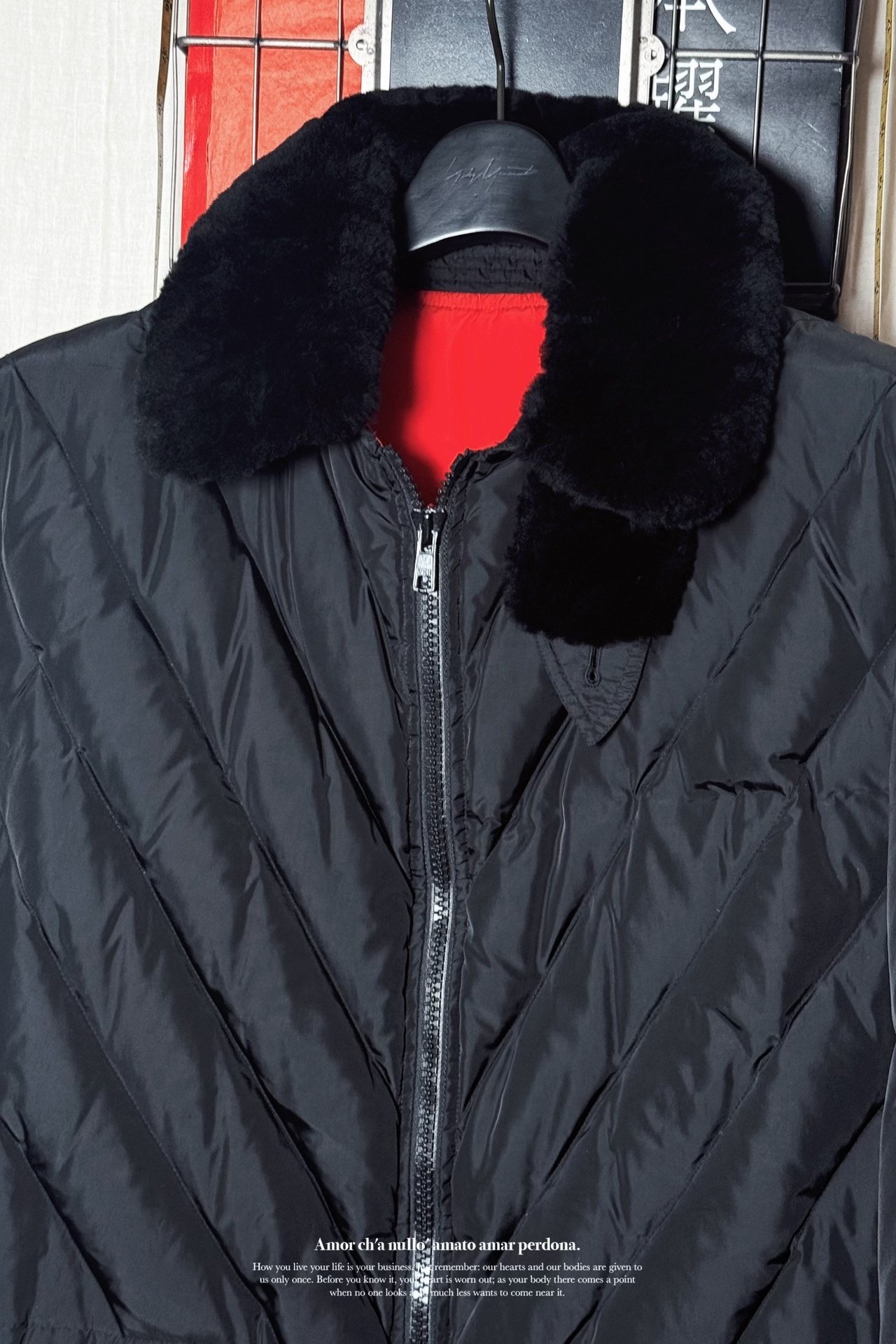 Yohji Yamamoto Y's Men Black Down Jacket — label