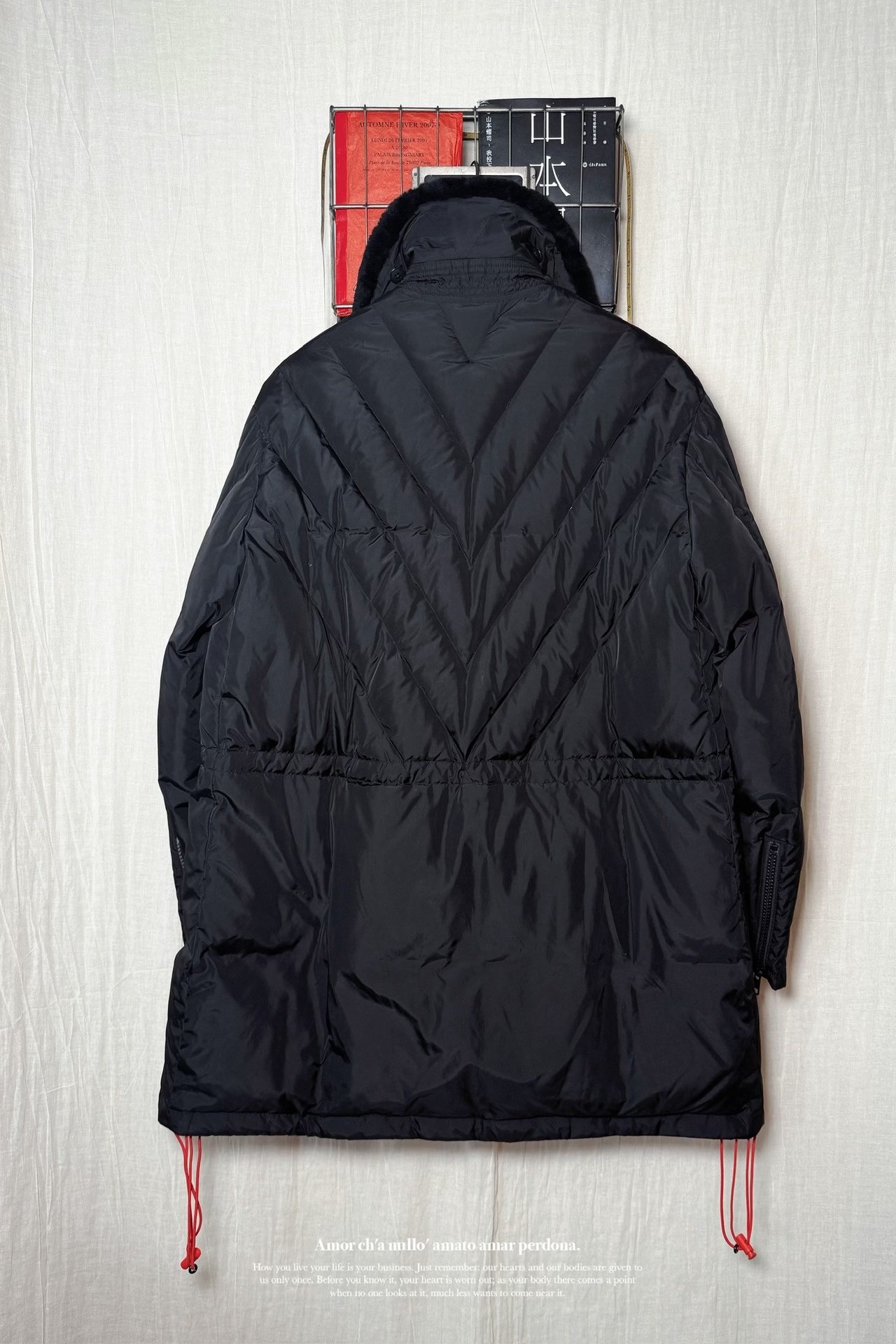Yohji Yamamoto Y's Men Black Down Jacket — back