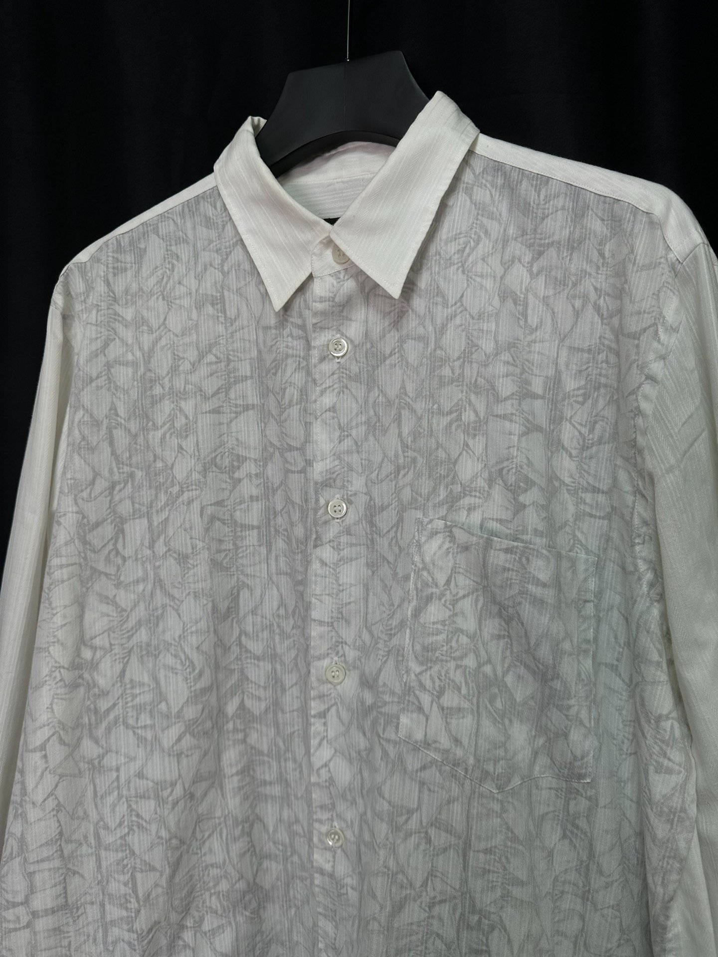 Comme des Garçons 1998AW Pleated Shirt — detail