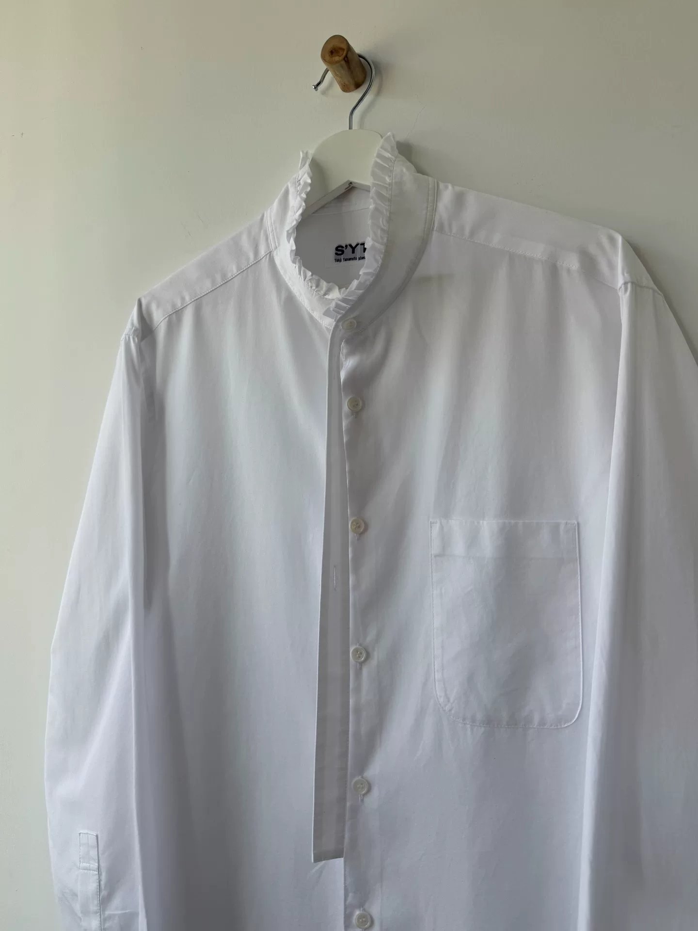 Yohji Yamamoto 22AW Cotton Collar Shirt — label