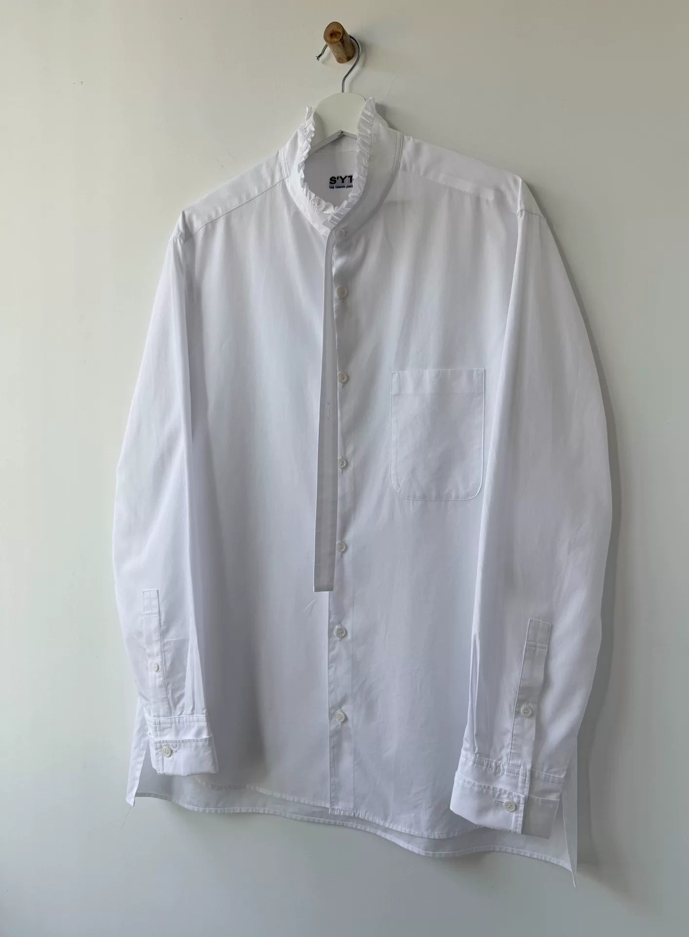 Yohji Yamamoto 22AW Cotton Collar Shirt — detail
