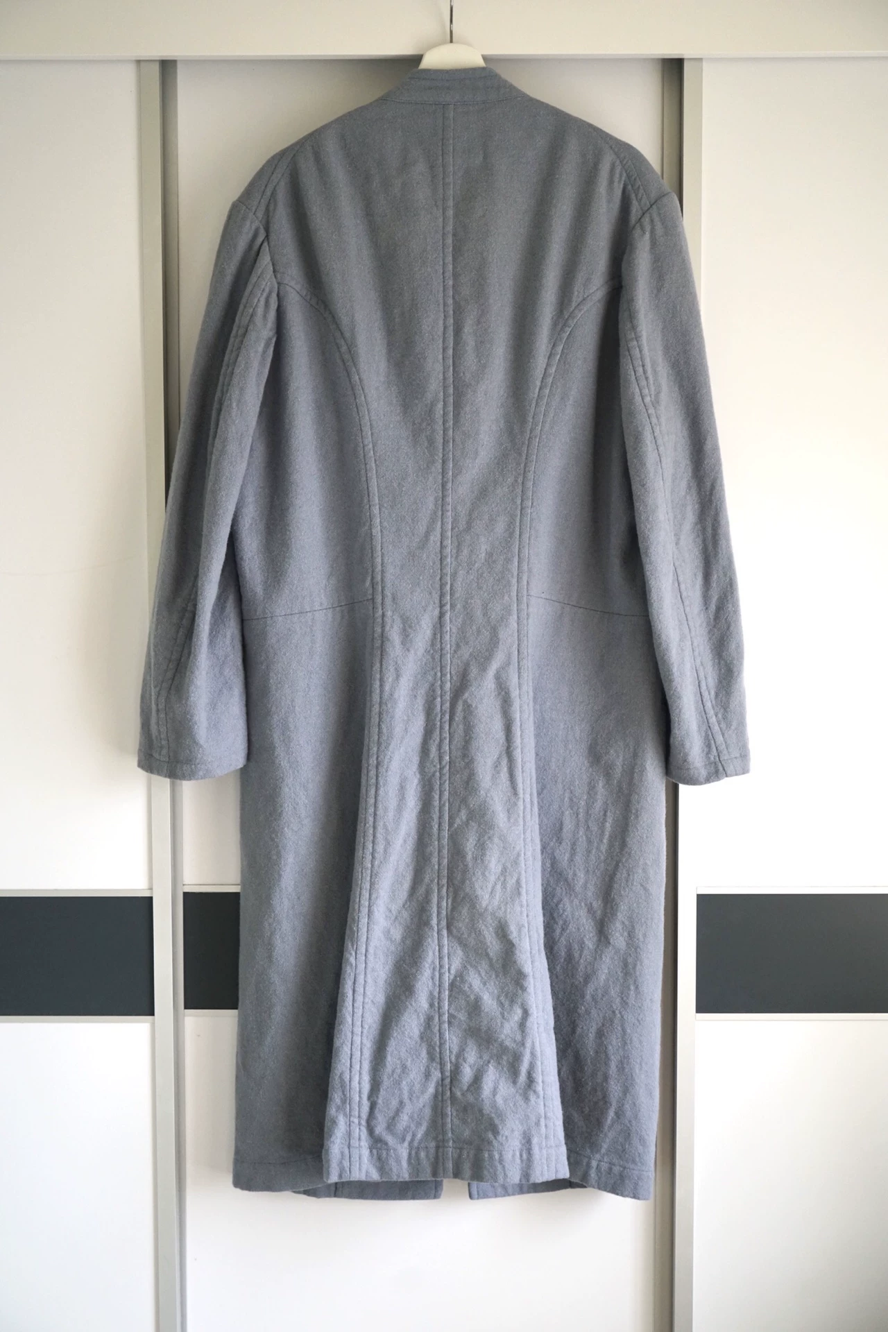 Yohji Yamamoto 01AW Haze Blue Coat — front