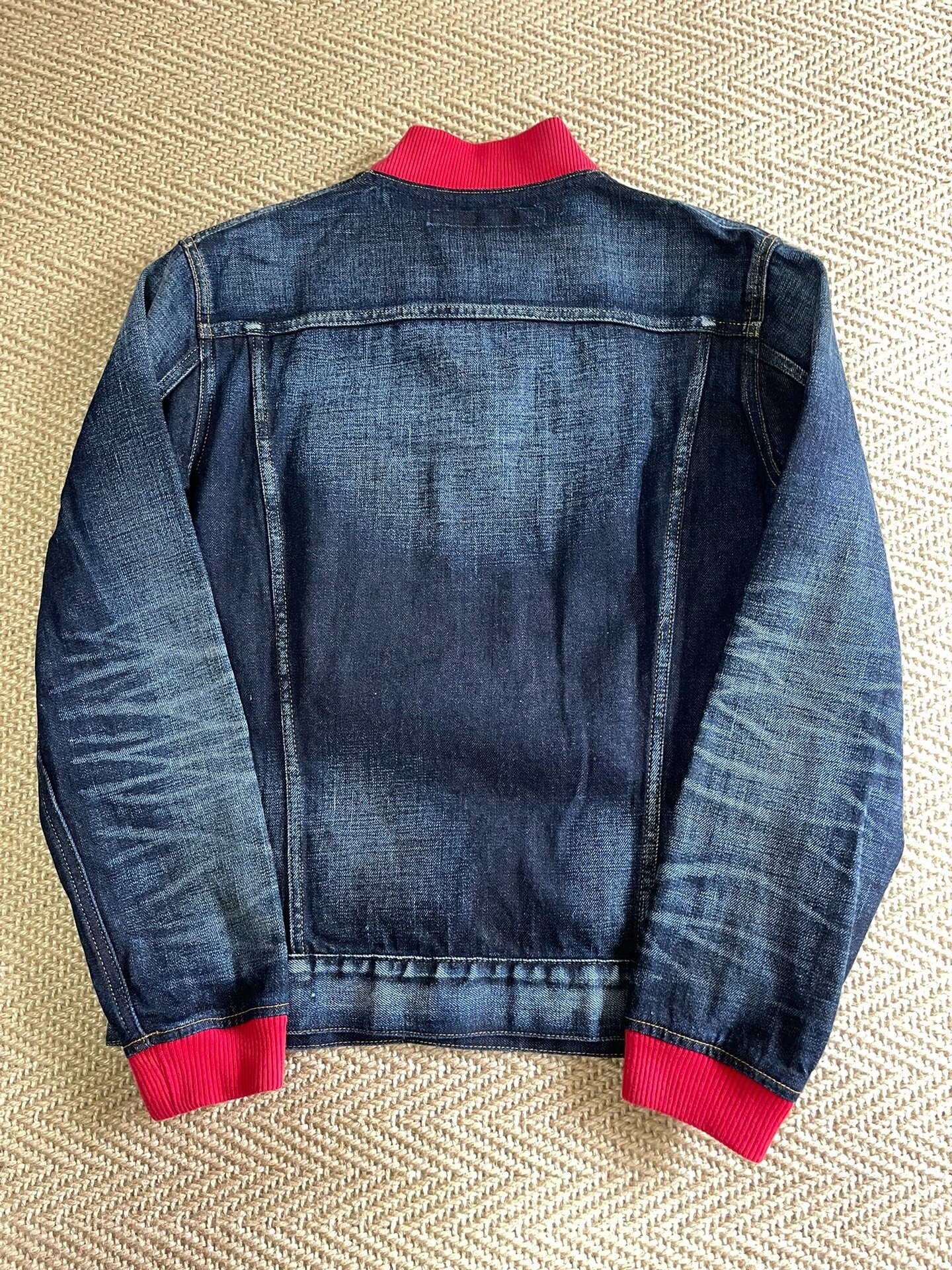 Vanquish & Fragment Washed Patchwork Denim Jacket — front