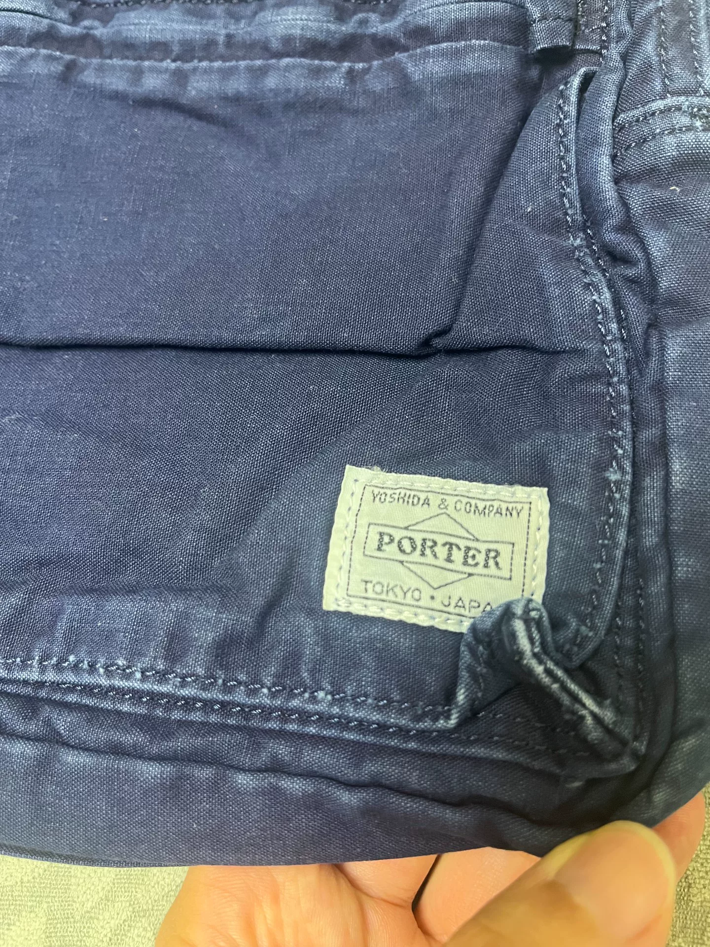 Porter Classic Indigo Crossbody Bag — front