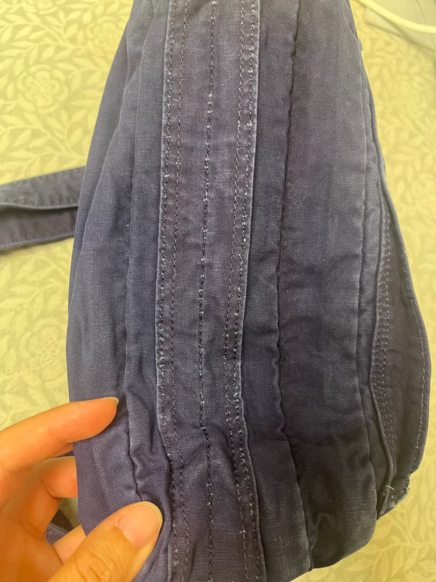 Porter Classic Indigo Crossbody Bag — label