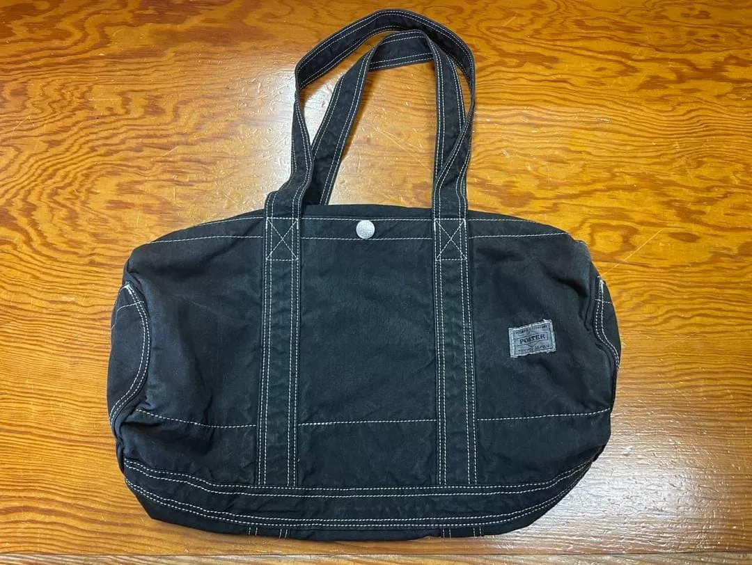 PORTER 70th Anniversary Black Handbag — front