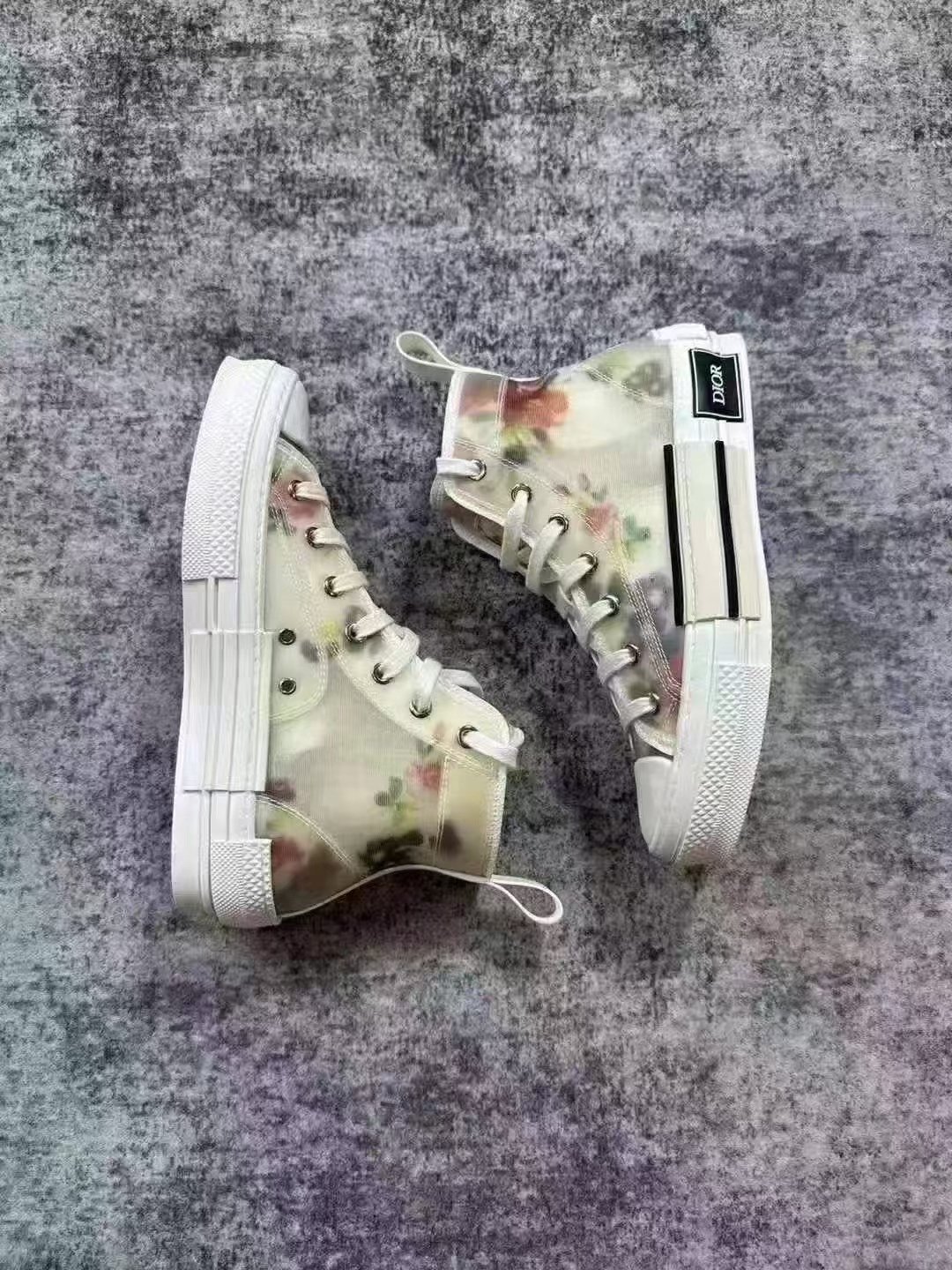 Dior B23 Floral High-Top Sneakers — front