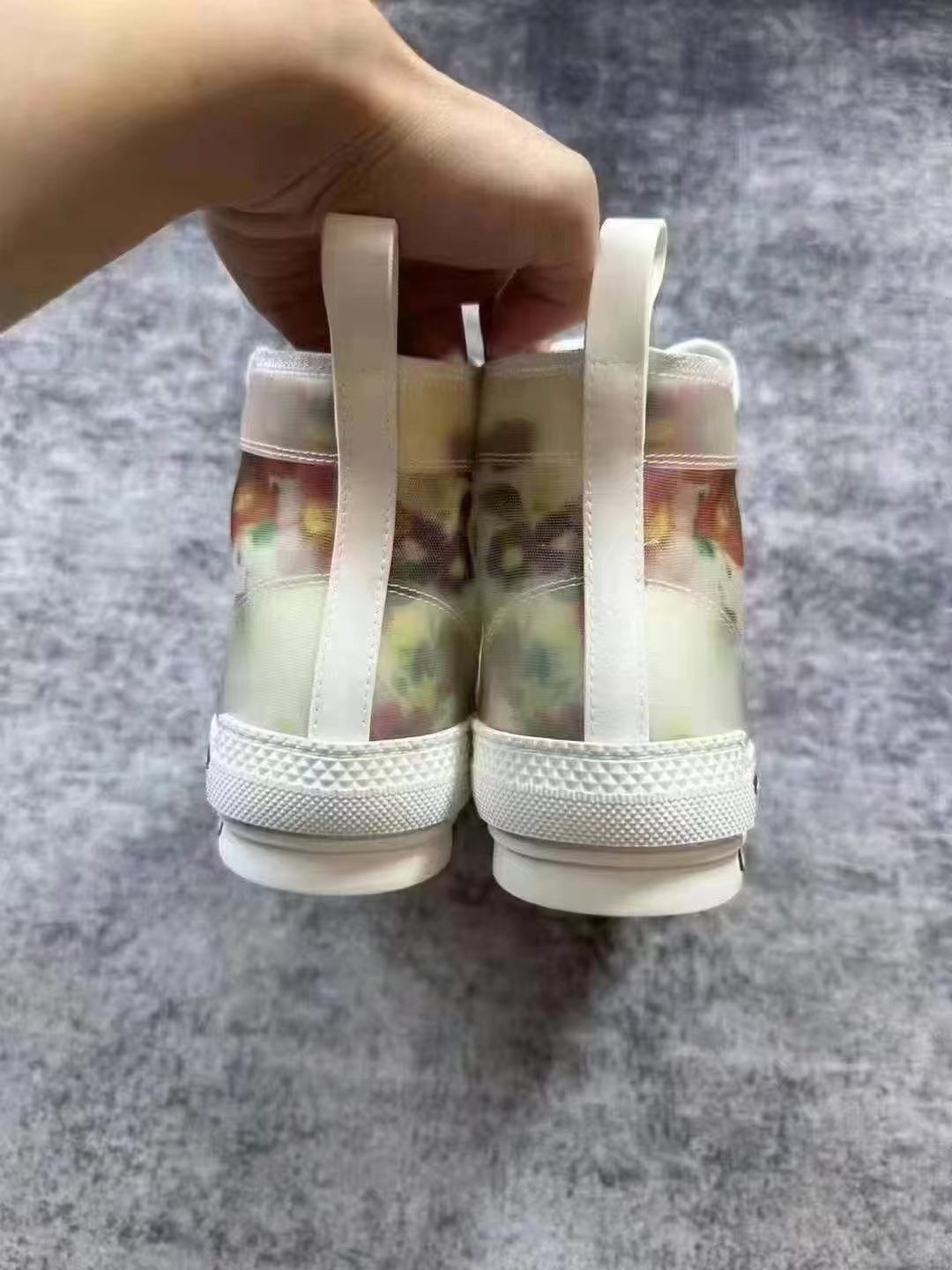 Dior B23 Floral High-Top Sneakers — back