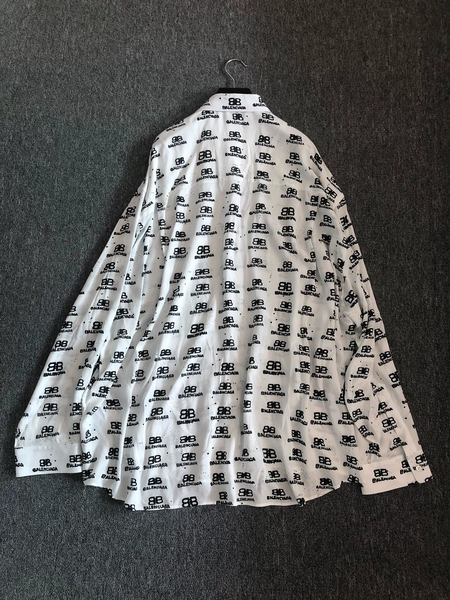 Balenciaga BB Logo Oversized White Shirt — back