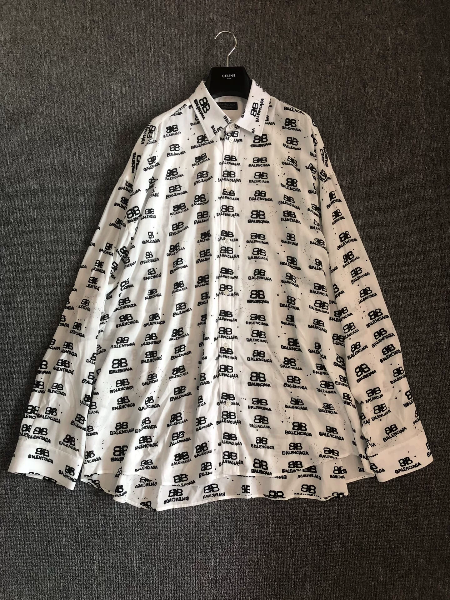 Balenciaga BB Logo Oversized White Shirt