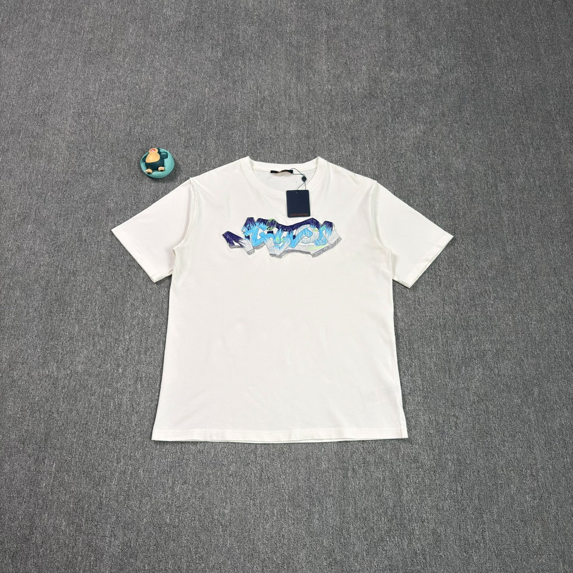 Louis Vuitton White Foam Graffiti Short-Sleeve Tee