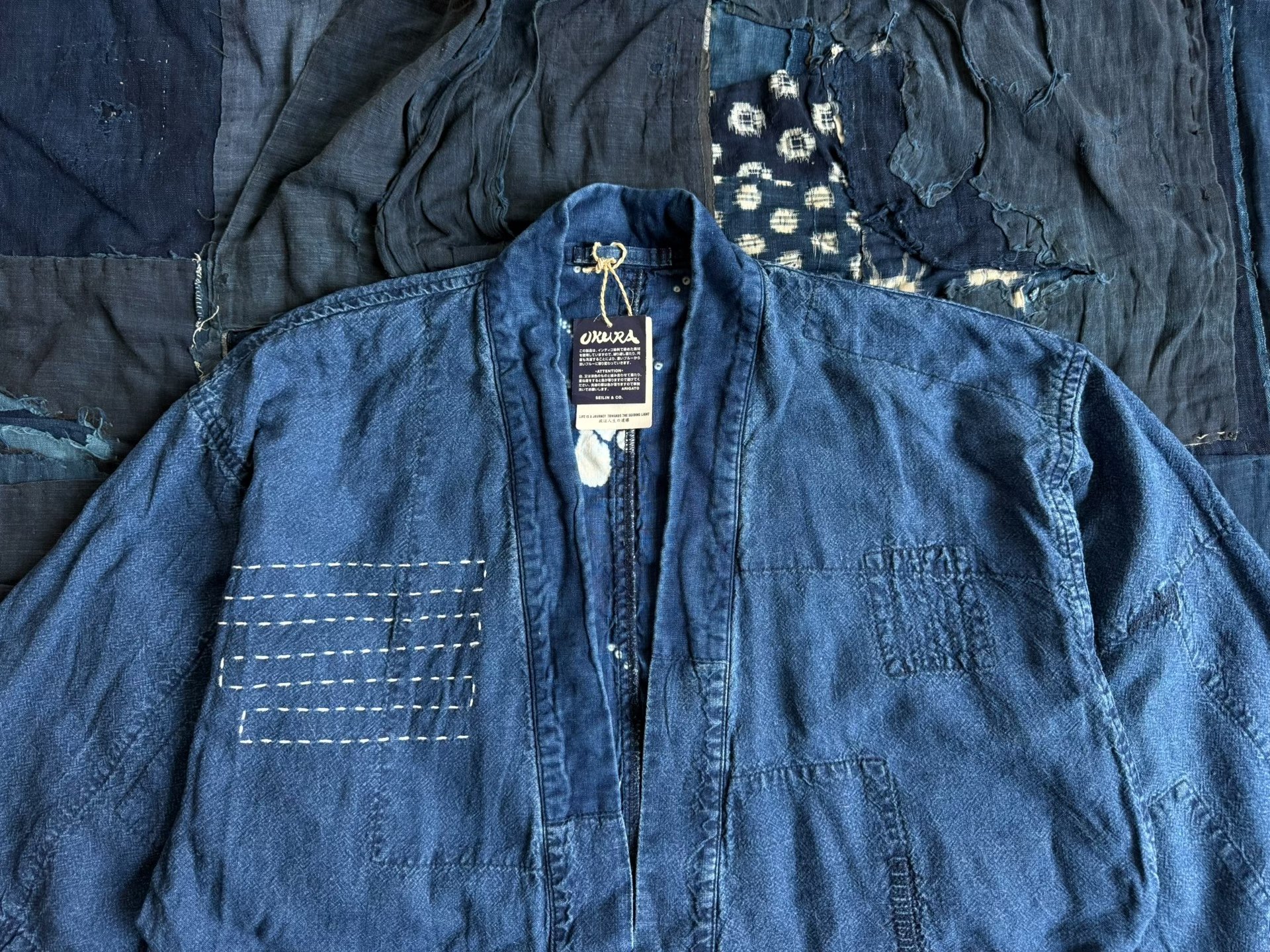 Blue Blue Japan Indigo Robe Coat — back