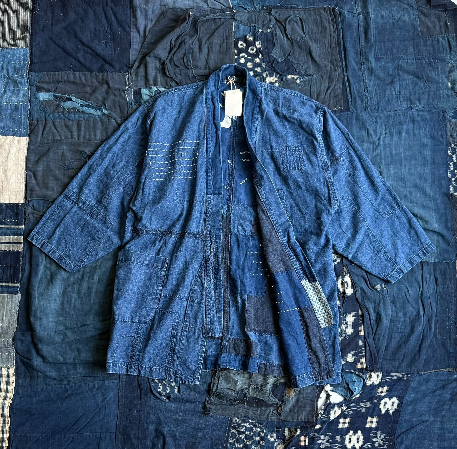 Blue Blue Japan Indigo Robe Coat — front