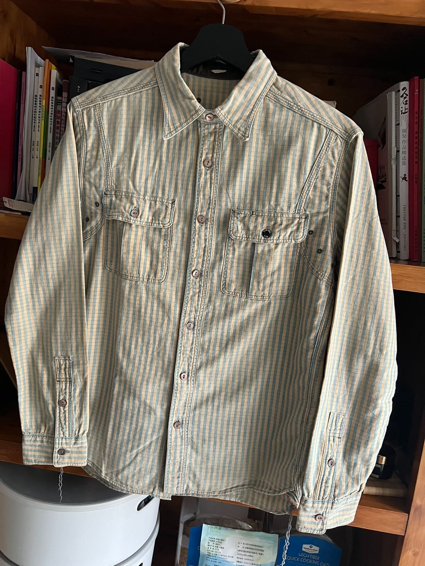 Old Joe Japanese Striped Work Shirt — front
