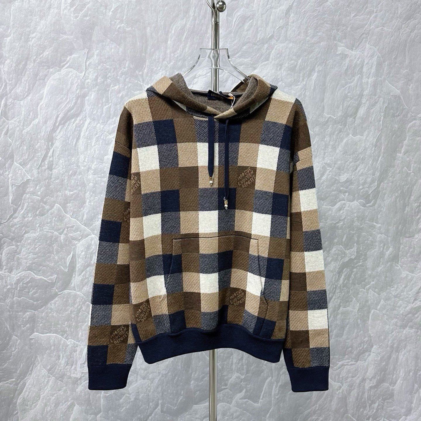 Louis Vuitton FW24 Checkerboard Wool Hoodie