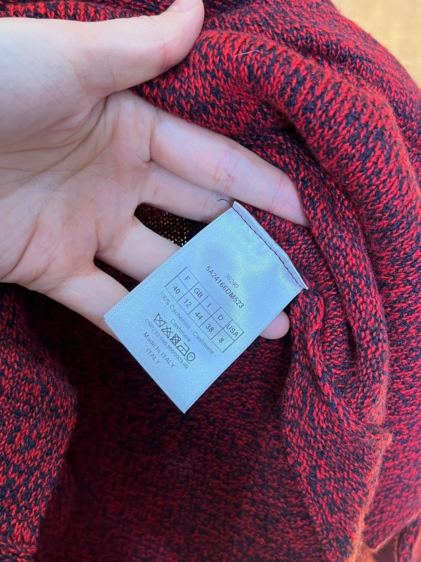 Dior Zip Cashmere Coat — back