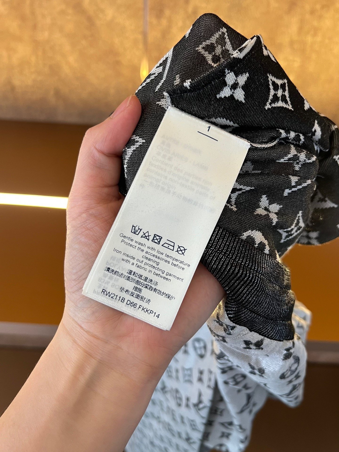 Louis Vuitton Gray Monogram Silk Casual Pants — back