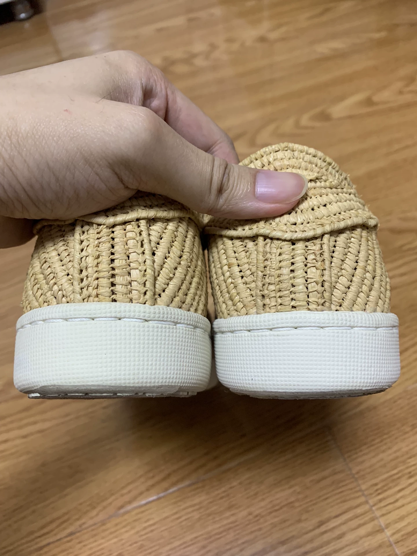 visvim Foley Raffia Folk Shoes — label