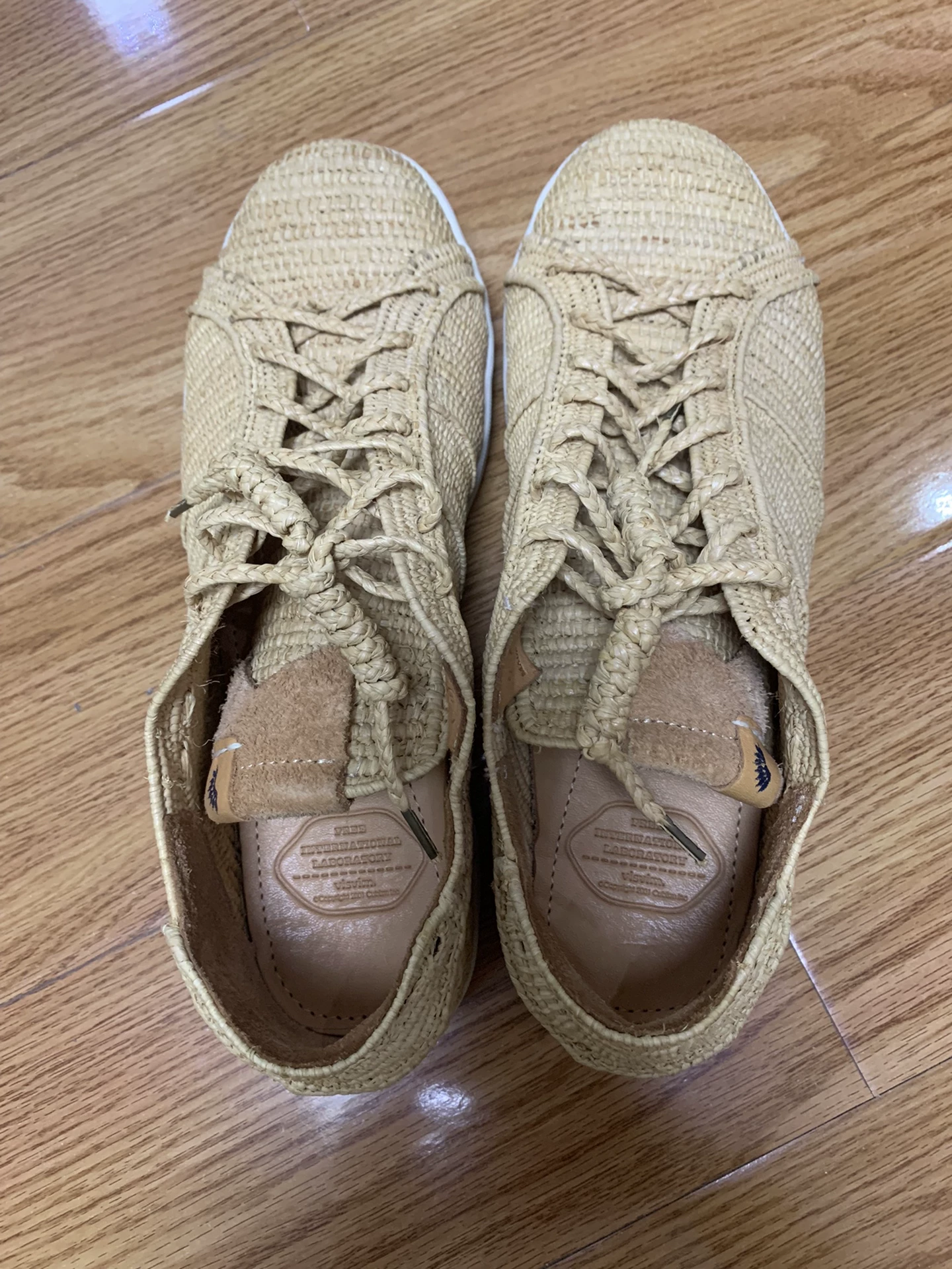visvim Foley Raffia Folk Shoes — front
