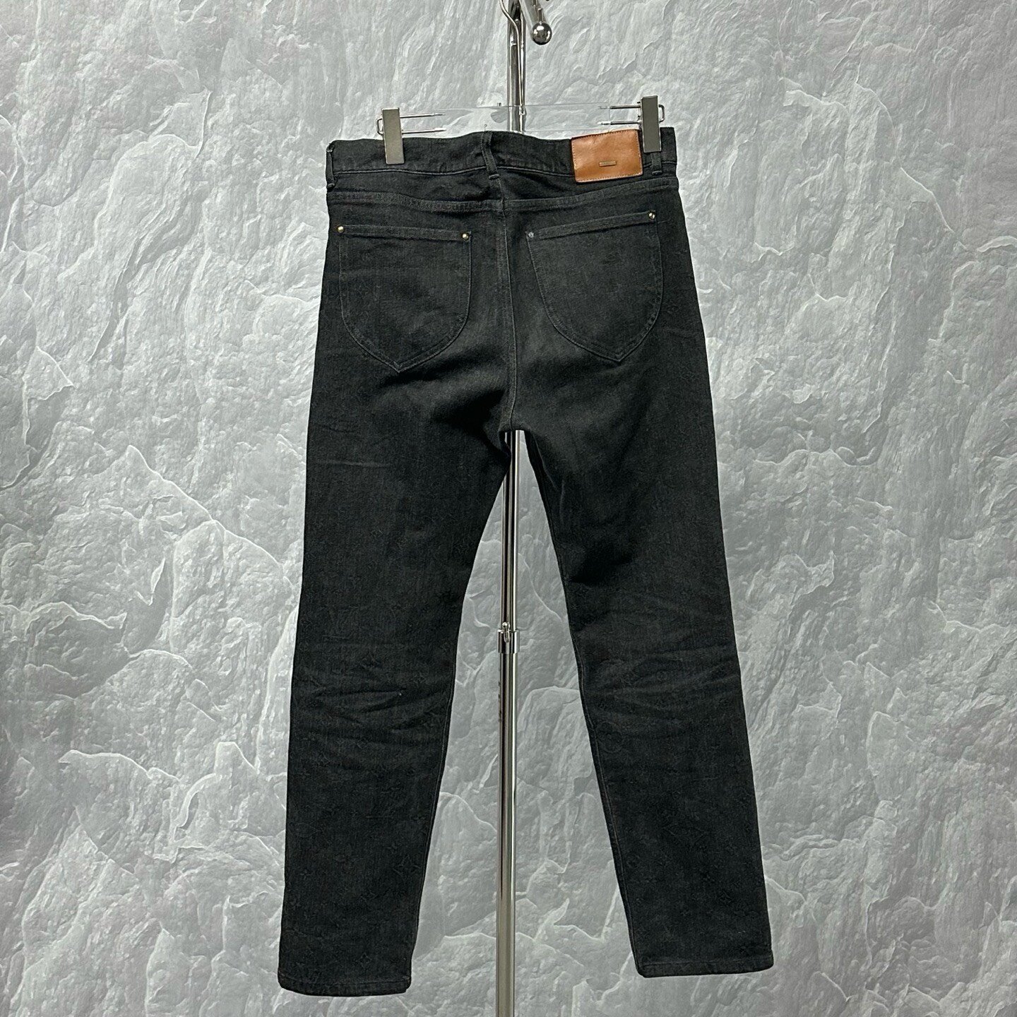 Louis Vuitton Monogram Leather Patch Denim Pants — back
