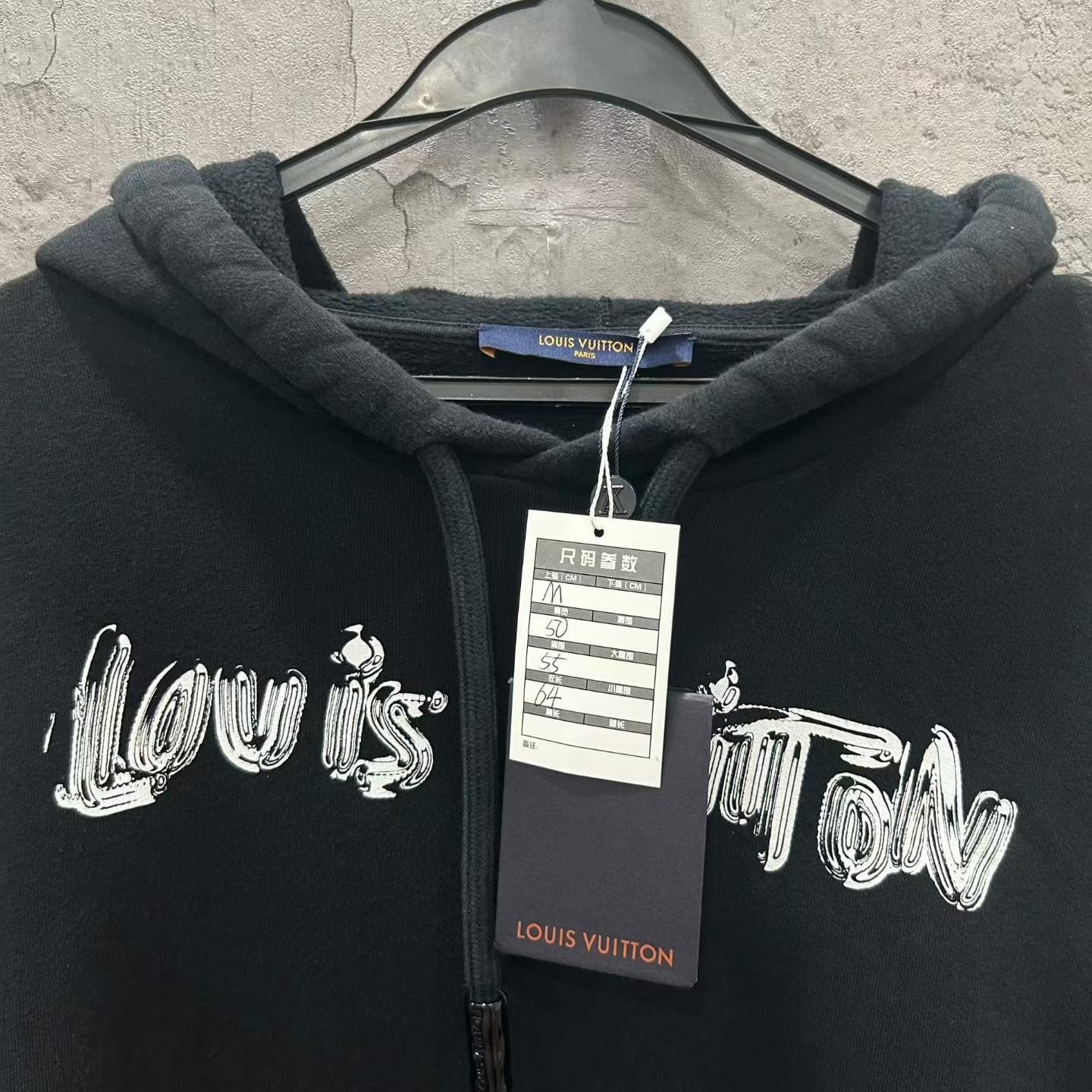 Louis Vuitton Black Graffiti Print Hoodie — back