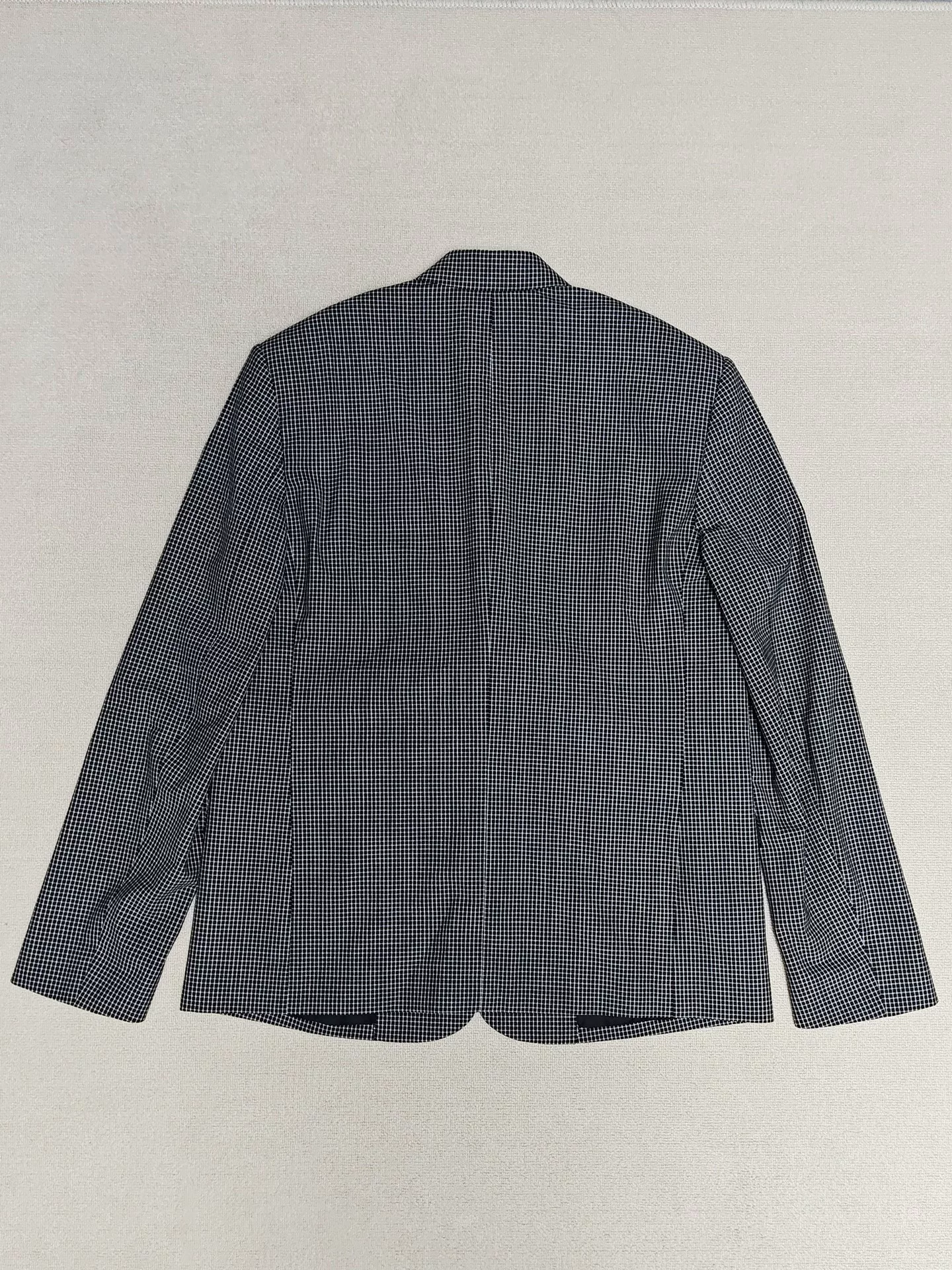 Balenciaga Checkered Padded Shoulder Blazer — label